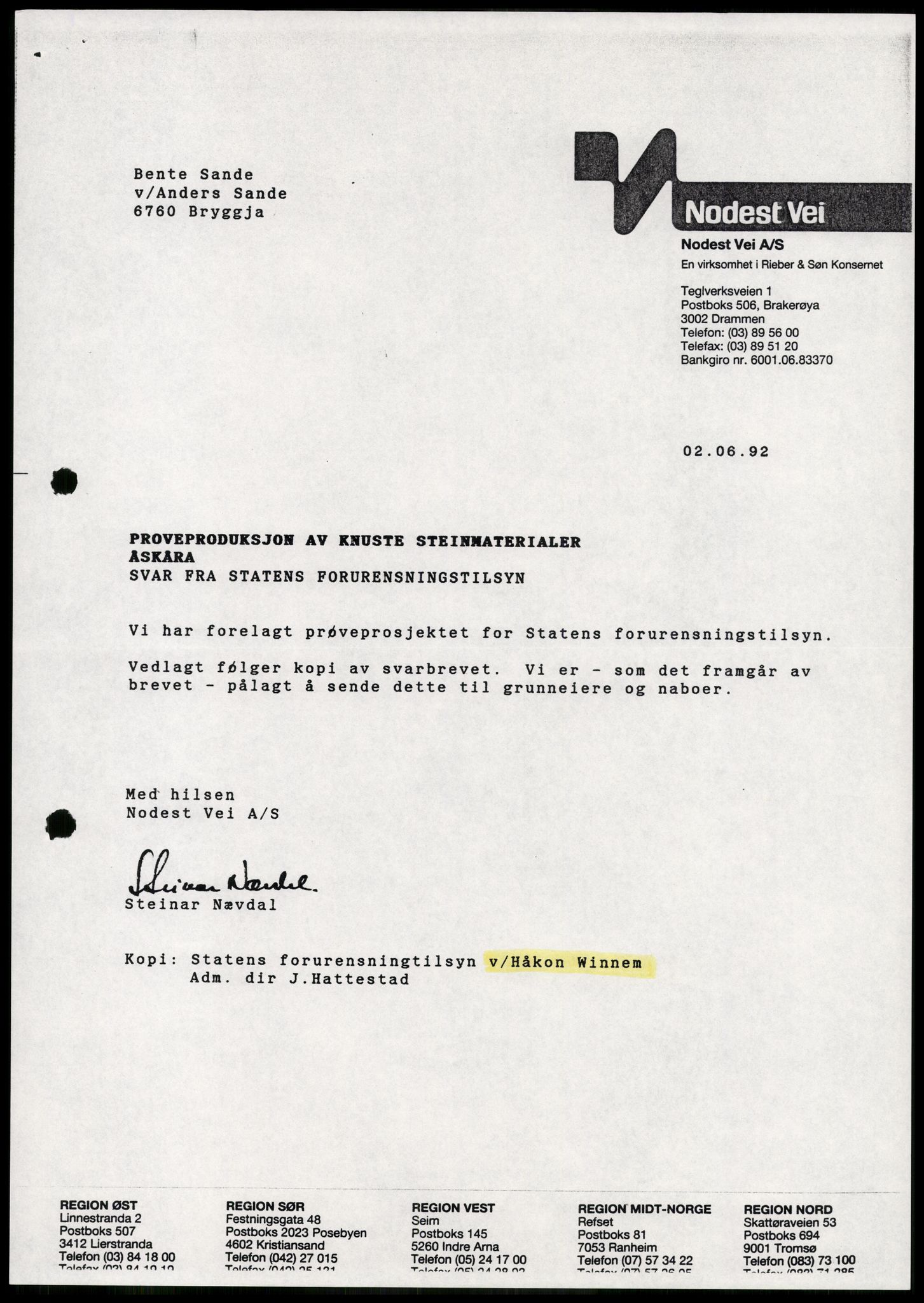 Statens forurensningstilsyn, hovedkontoret, AV/RA-S-4136/1/D/Da/L1368: Kommunalt avløpsvann, slam og avfall, vannforsyning, analyse, akvakultur og produktkontroll, 1983-1993, s. 133