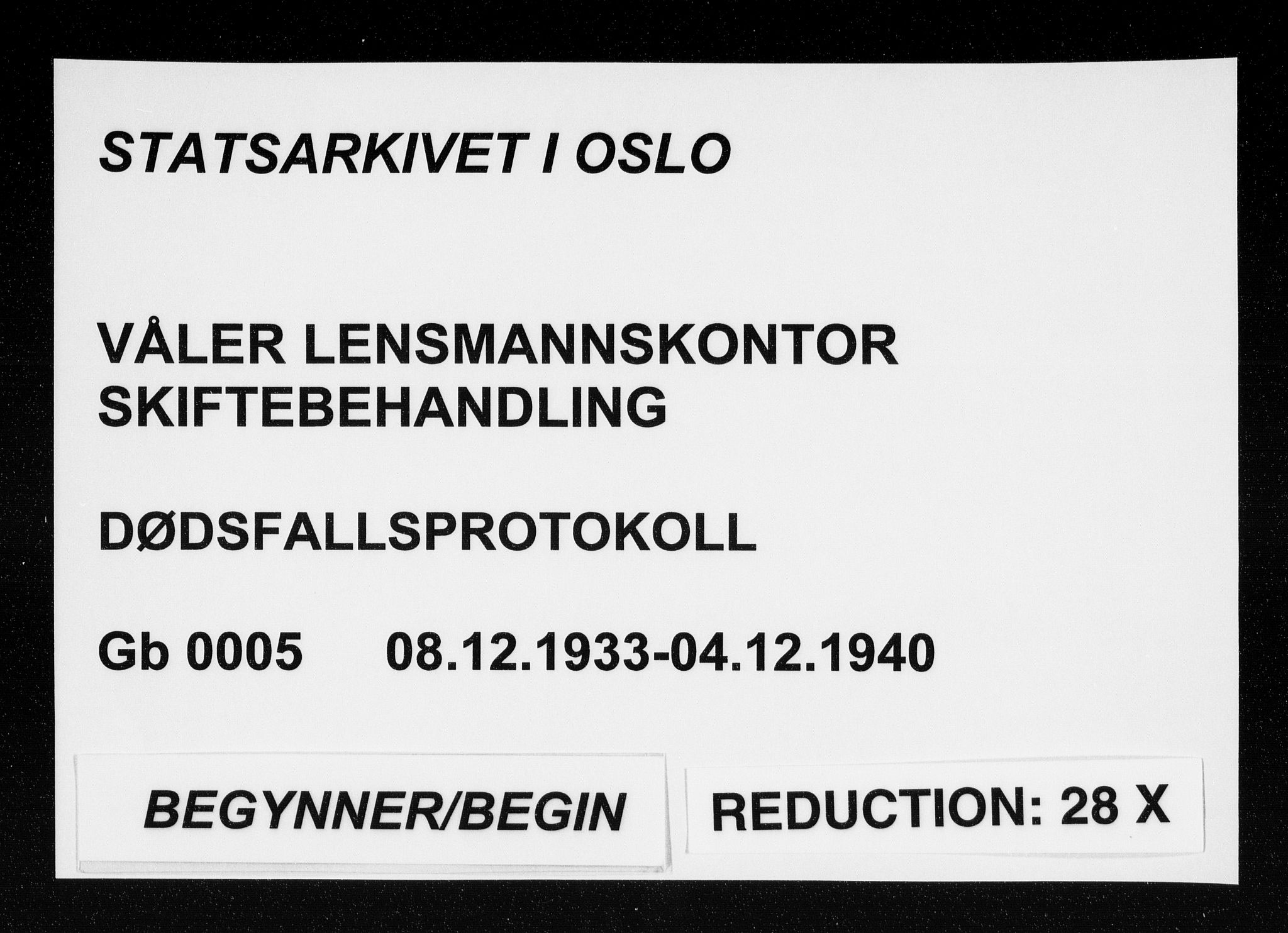 Våler lensmannskontor, SAO/A-10014/H/Ha/L0005: Dødsfallsprotokoll, 1933-1940