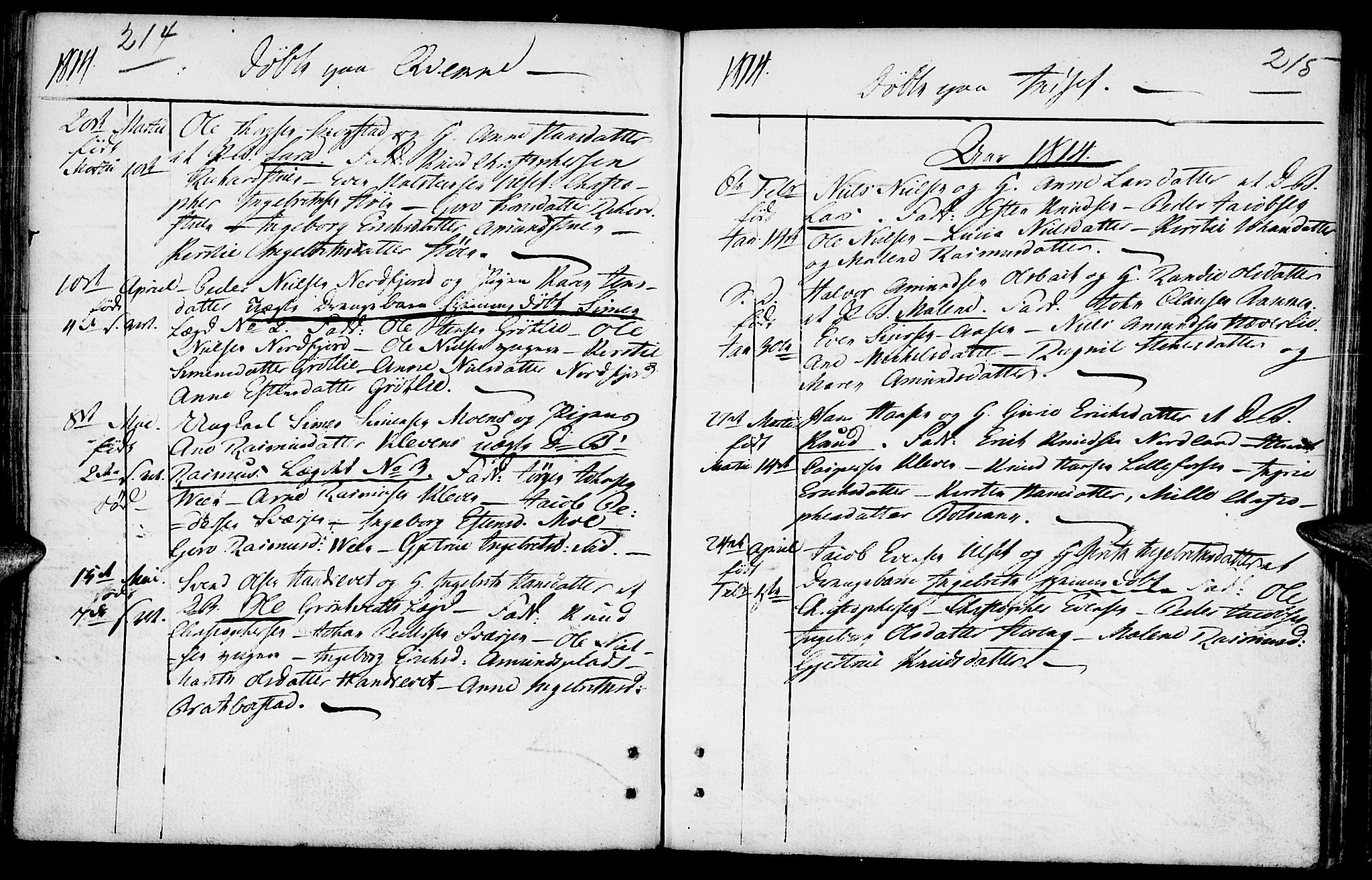 Kvikne prestekontor, AV/SAH-PREST-064/H/Ha/Haa/L0003: Ministerialbok nr. 3, 1785-1814, s. 214-215