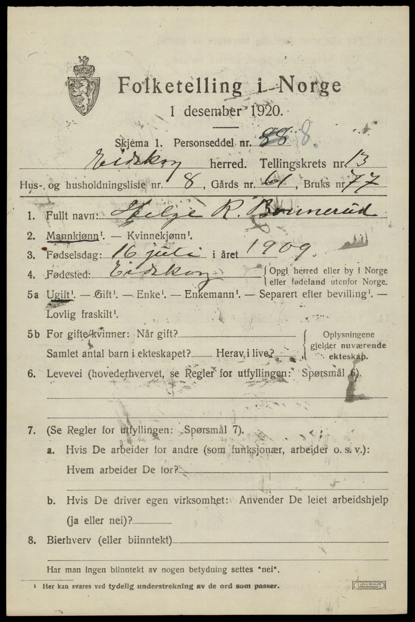 SAH, Folketelling 1920 for 0420 Eidskog herred, 1920, s. 12245