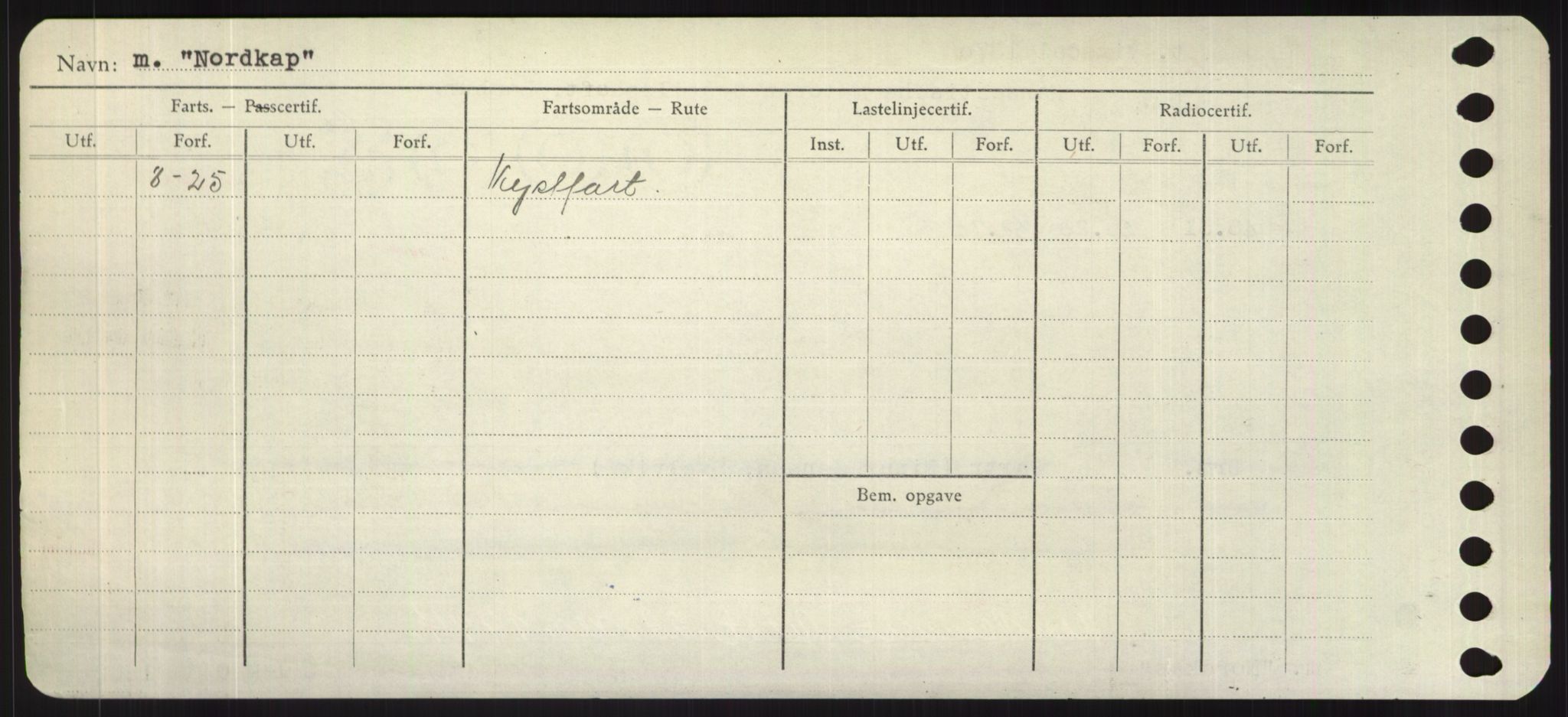 Sjøfartsdirektoratet med forløpere, Skipsmålingen, RA/S-1627/H/Hd/L0026: Fartøy, N-Norhol, s. 496