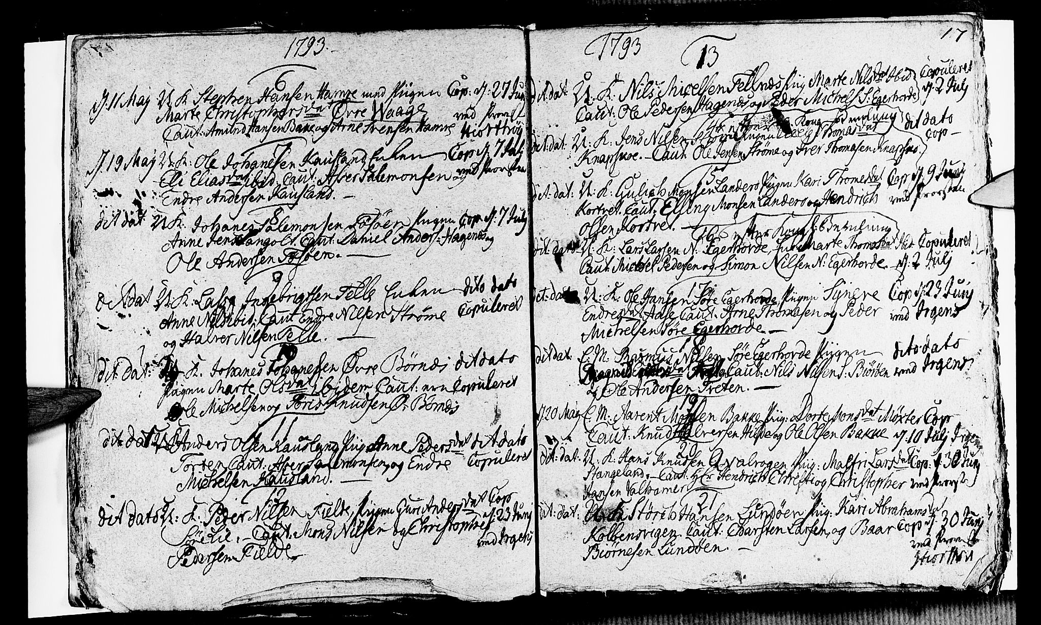 Sund sokneprestembete, AV/SAB-A-99930: Ministerialbok nr. A 8, 1788-1815, s. 17