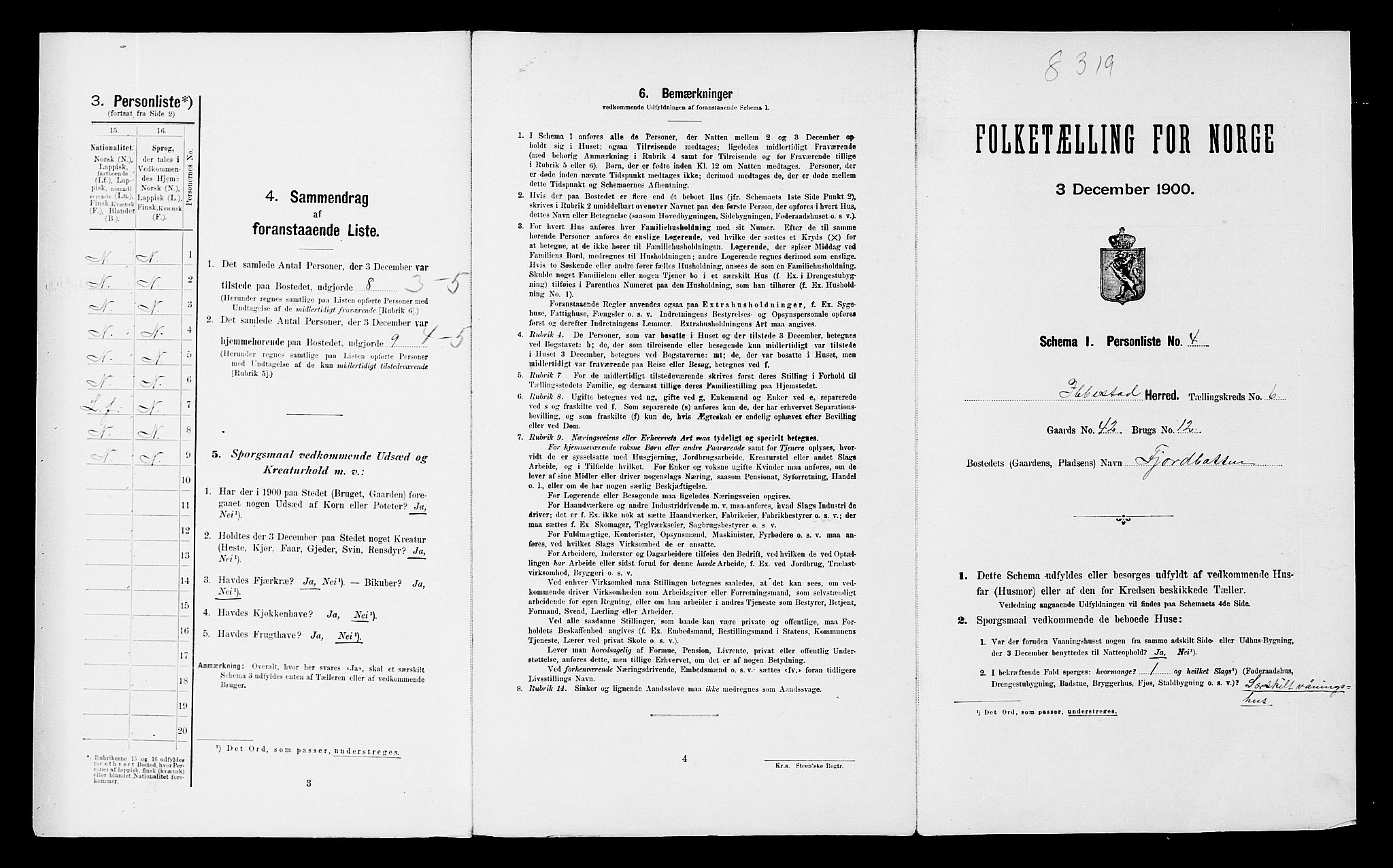 SATØ, Folketelling 1900 for 1917 Ibestad herred, 1900, s. 855