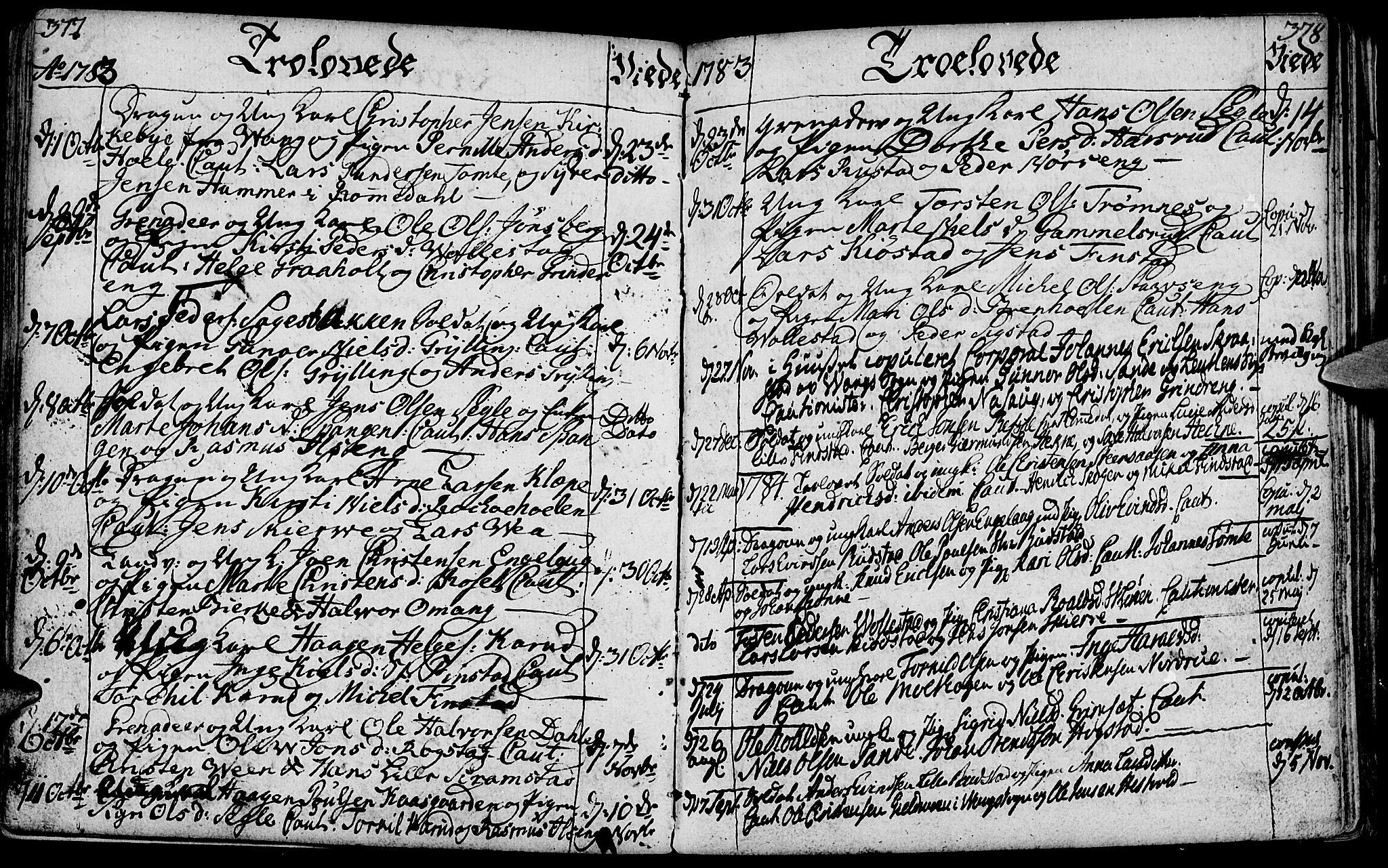 Løten prestekontor, AV/SAH-PREST-022/K/Ka/L0003: Ministerialbok nr. 3, 1773-1800, s. 377-378