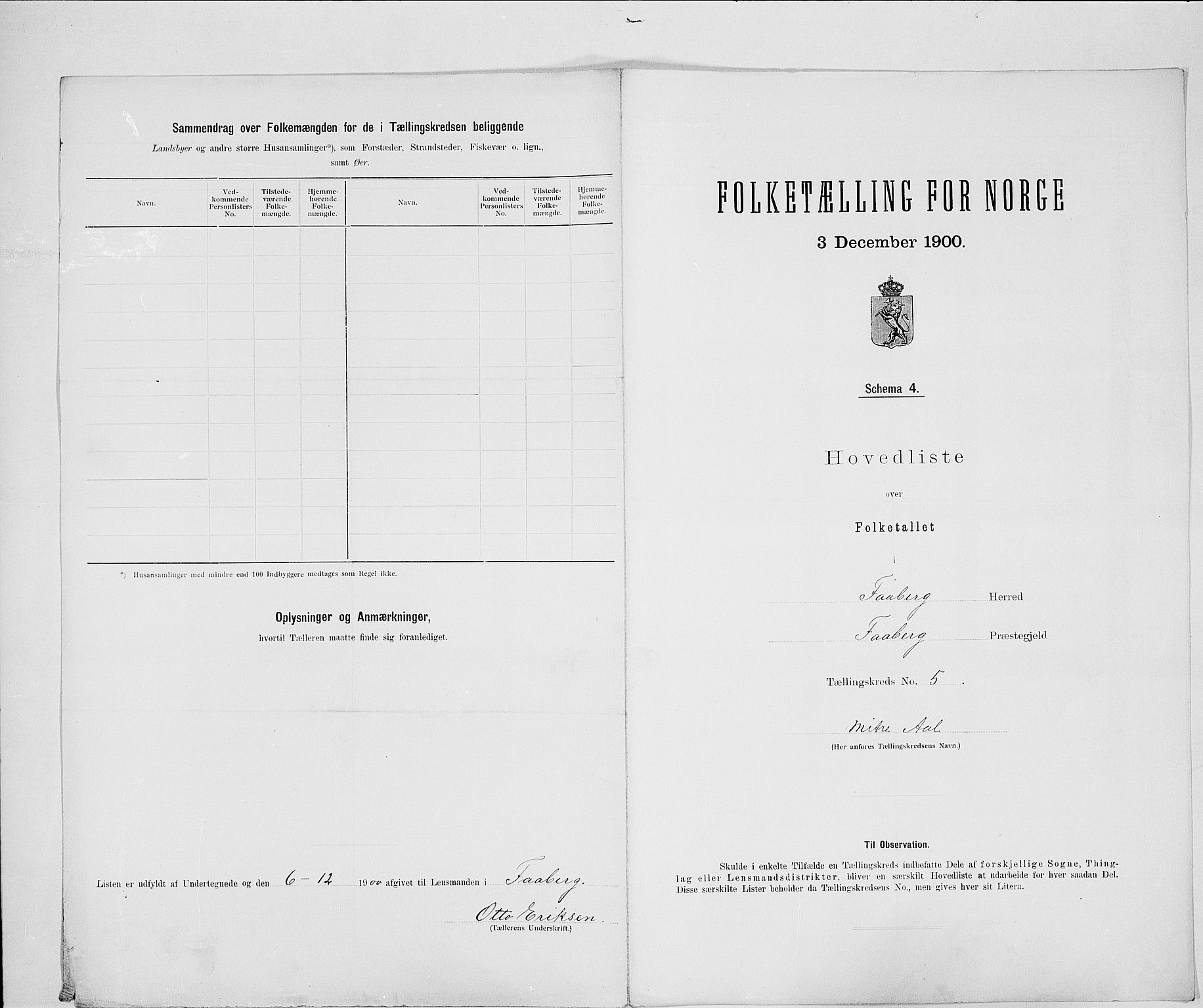 SAH, Folketelling 1900 for 0524 Fåberg herred, 1900, s. 40