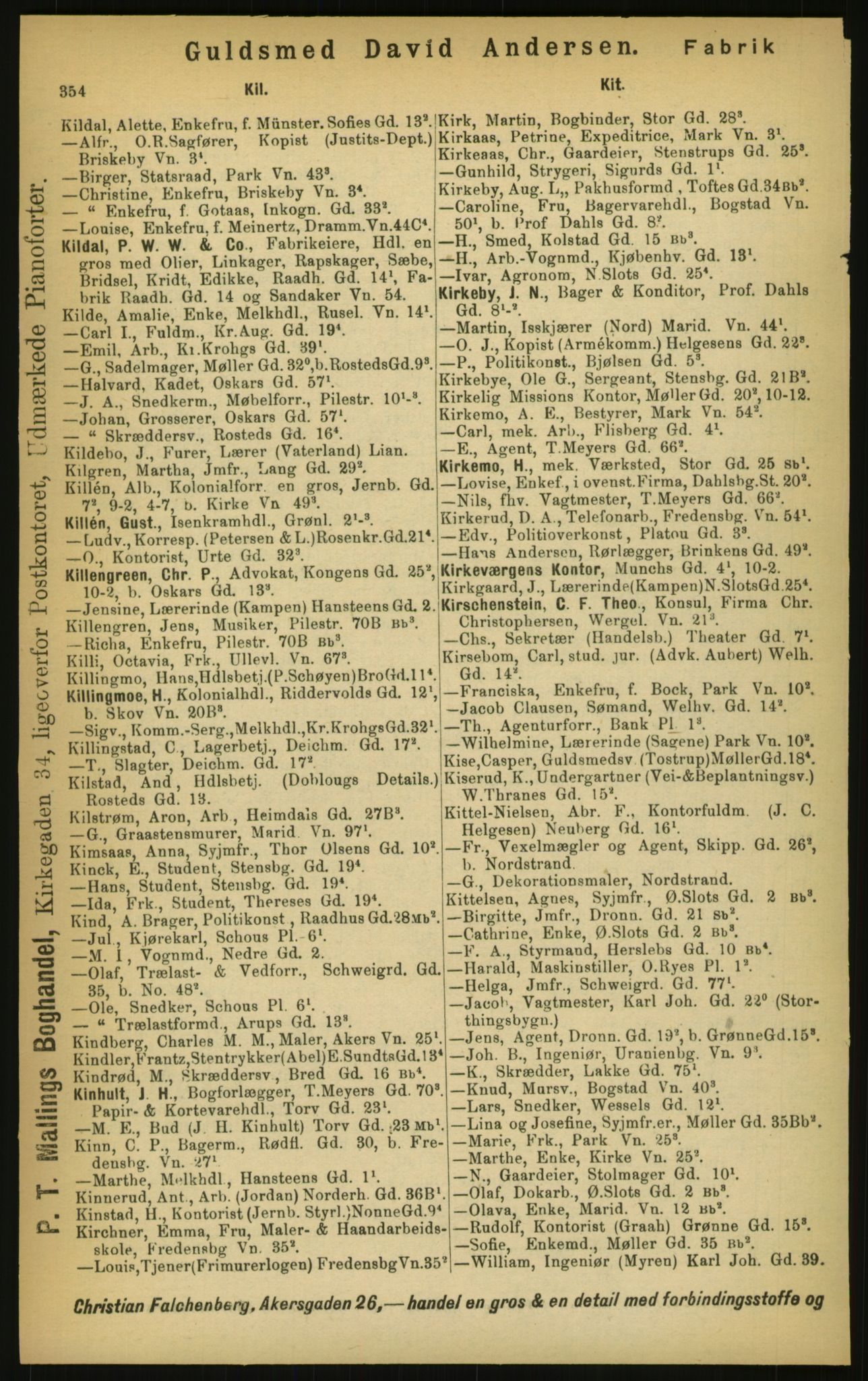 Kristiania/Oslo adressebok, PUBL/-, 1897, s. 354