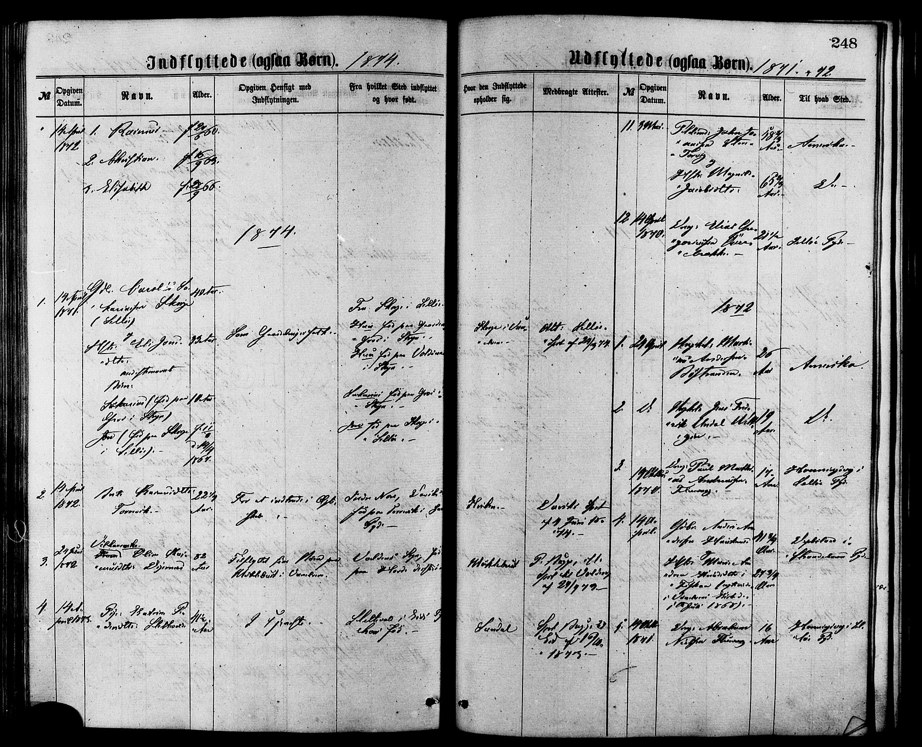 Ministerialprotokoller, klokkerbøker og fødselsregistre - Møre og Romsdal, AV/SAT-A-1454/501/L0007: Ministerialbok nr. 501A07, 1868-1884, s. 248