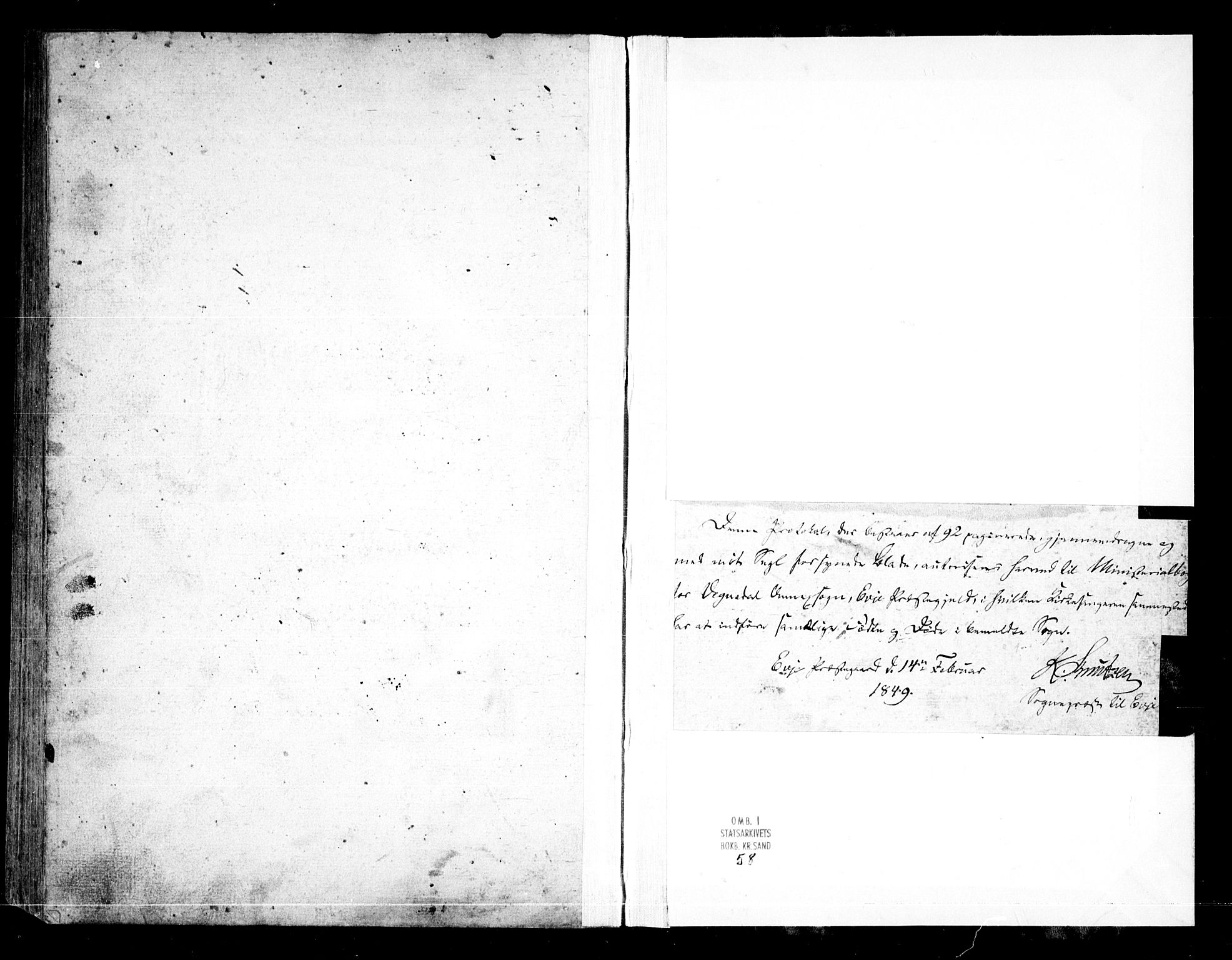 Herefoss sokneprestkontor, SAK/1111-0019/F/Fb/Fbb/L0001: Klokkerbok nr. B 1, 1849-1879
