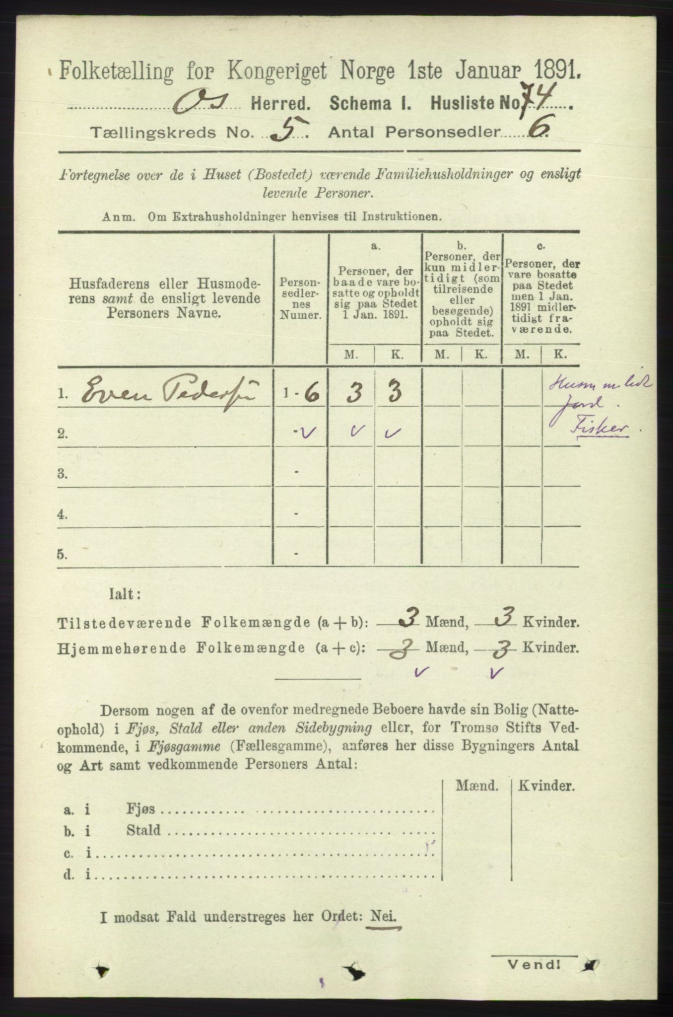 RA, Folketelling 1891 for 1243 Os herred, 1891, s. 1242