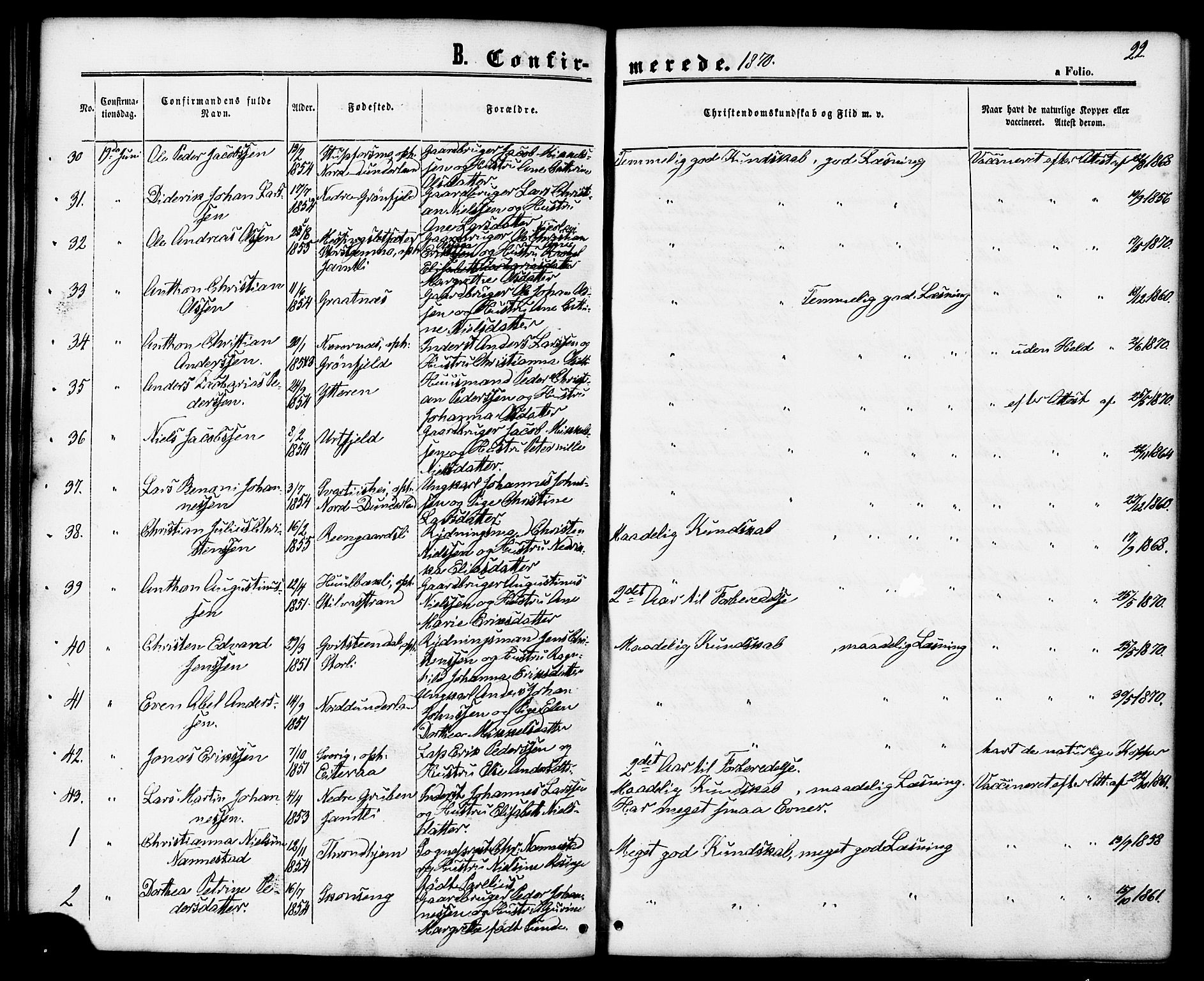 Ministerialprotokoller, klokkerbøker og fødselsregistre - Nordland, AV/SAT-A-1459/827/L0394: Ministerialbok nr. 827A06, 1865-1886, s. 22