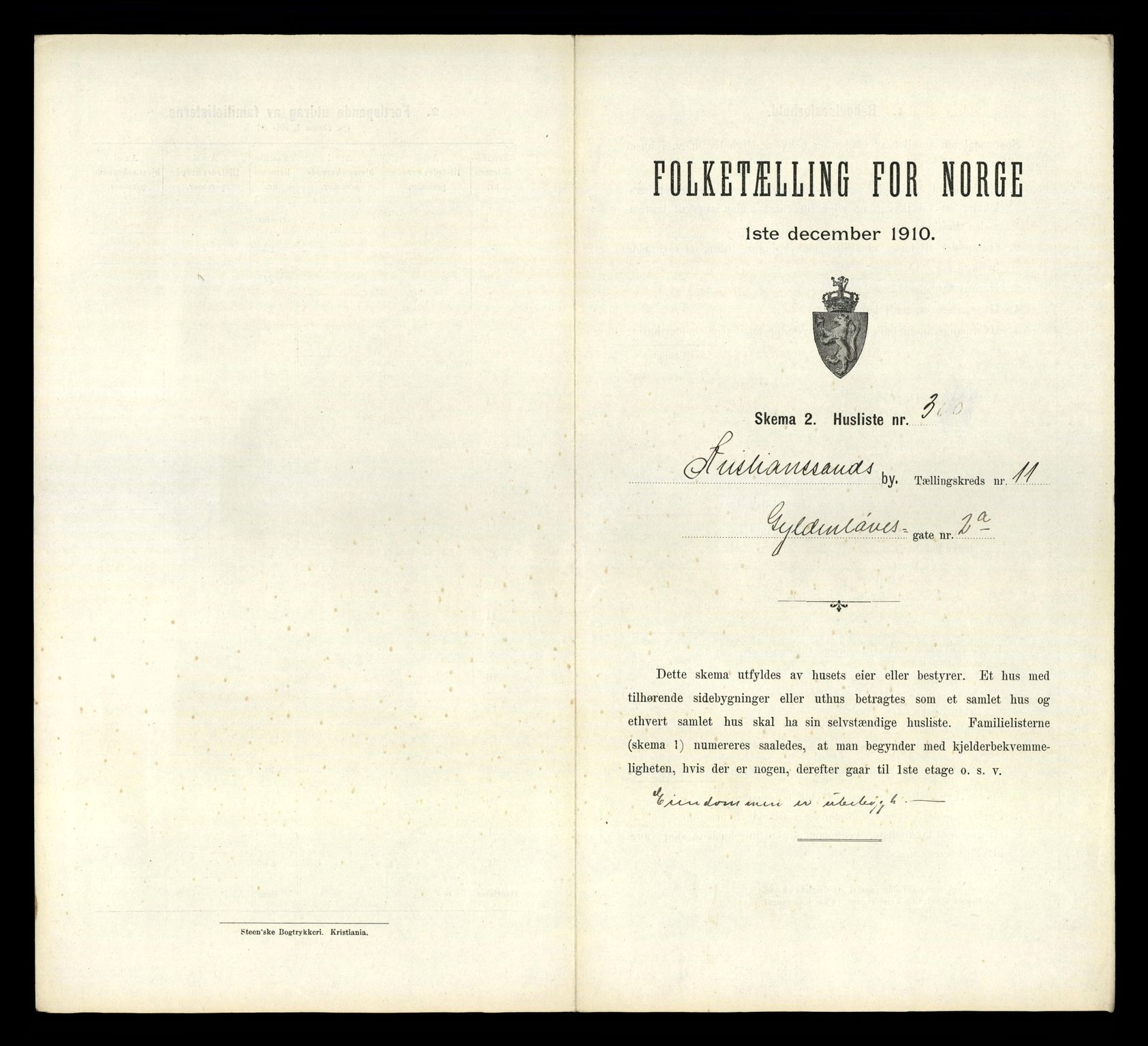 RA, Folketelling 1910 for 1001 Kristiansand kjøpstad, 1910, s. 2474