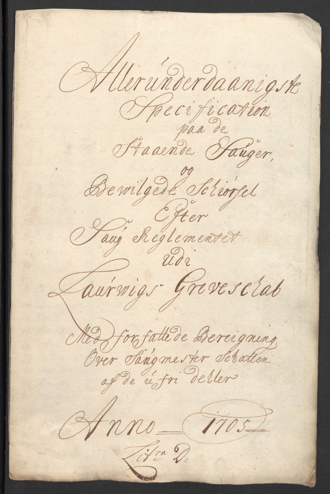 Rentekammeret inntil 1814, Reviderte regnskaper, Fogderegnskap, RA/EA-4092/R33/L1978: Fogderegnskap Larvik grevskap, 1704-1705, s. 382