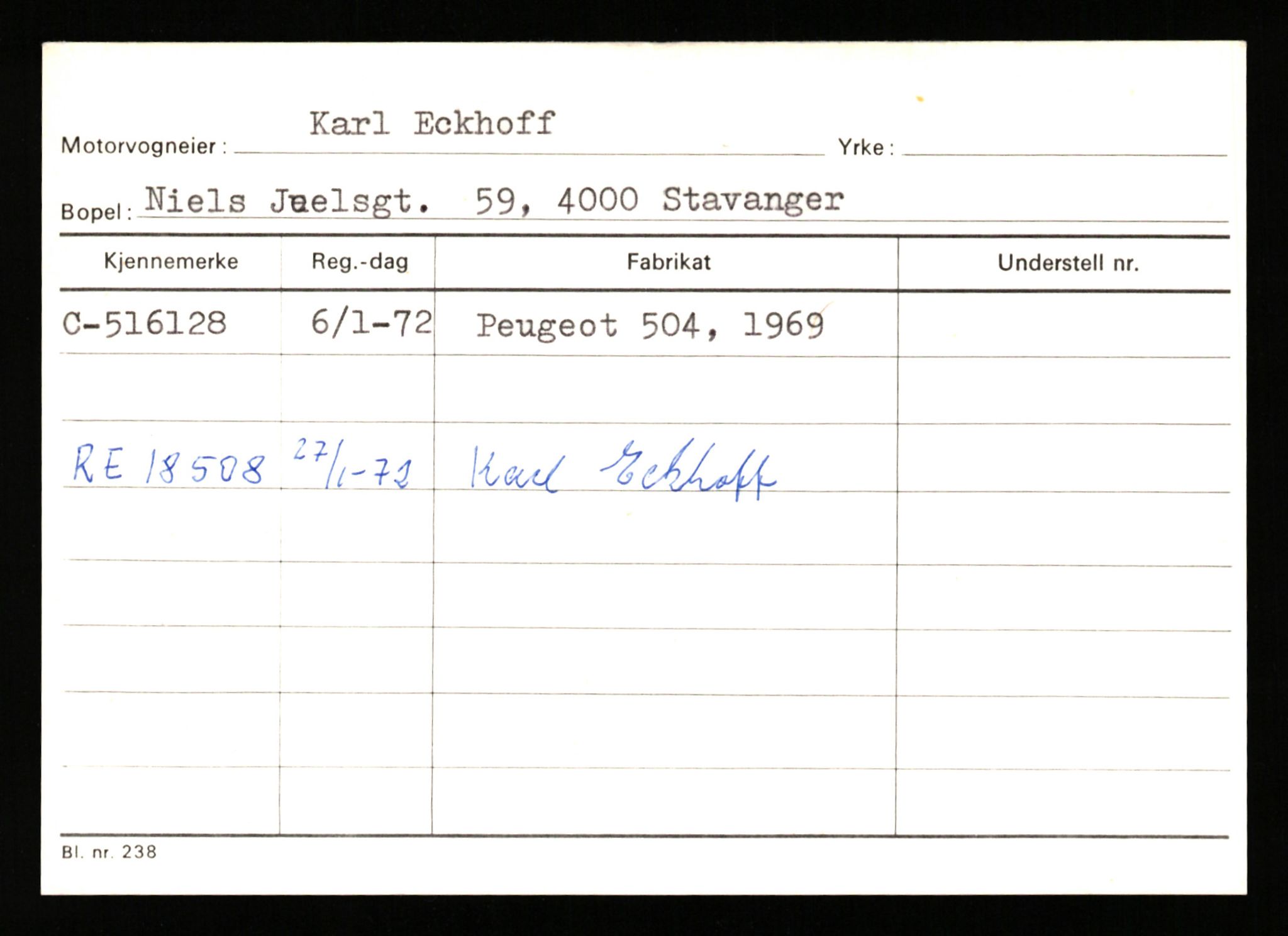 Stavanger trafikkstasjon, SAST/A-101942/0/G/L0012: Registreringsnummer: 363571 - 800000, 1930-1971, s. 861