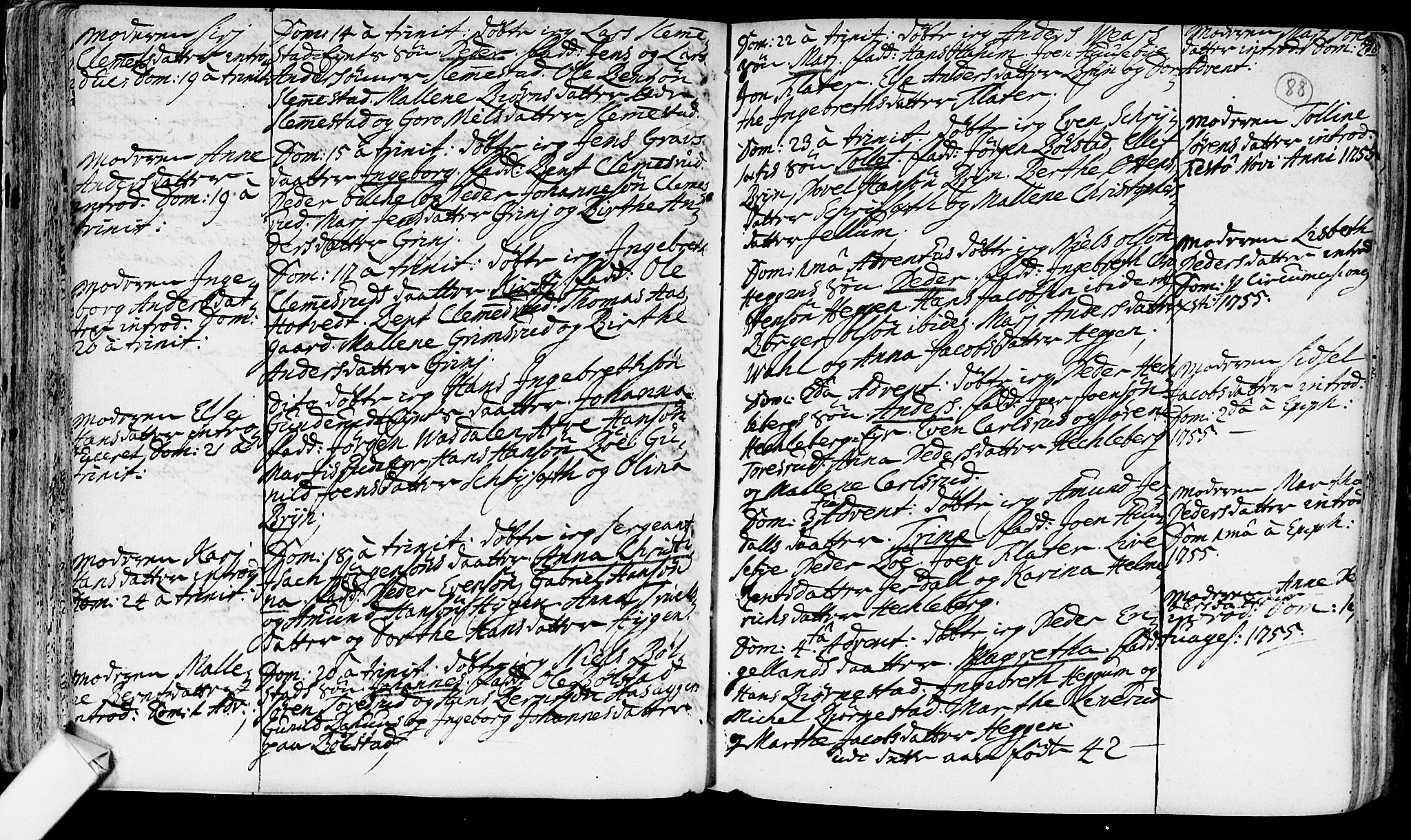 Røyken kirkebøker, SAKO/A-241/F/Fa/L0002: Ministerialbok nr. 2, 1731-1782, s. 88