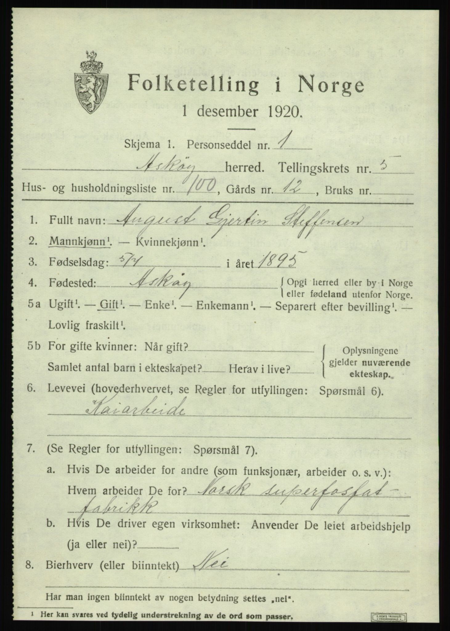 SAB, Folketelling 1920 for 1247 Askøy herred, 1920, s. 10022