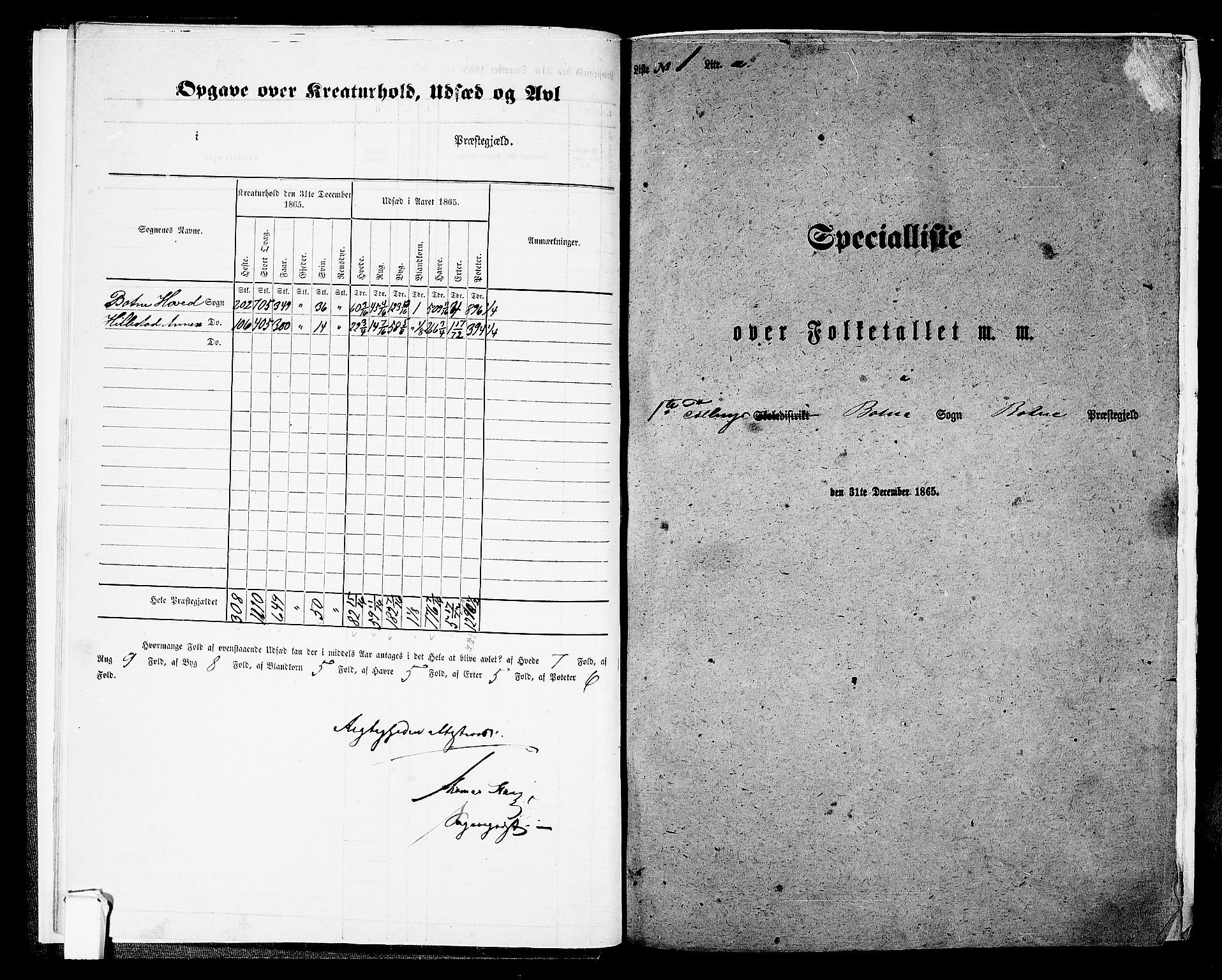 RA, Folketelling 1865 for 0715L Botne prestegjeld, Botne sokn og Hillestad sokn, 1865, s. 10