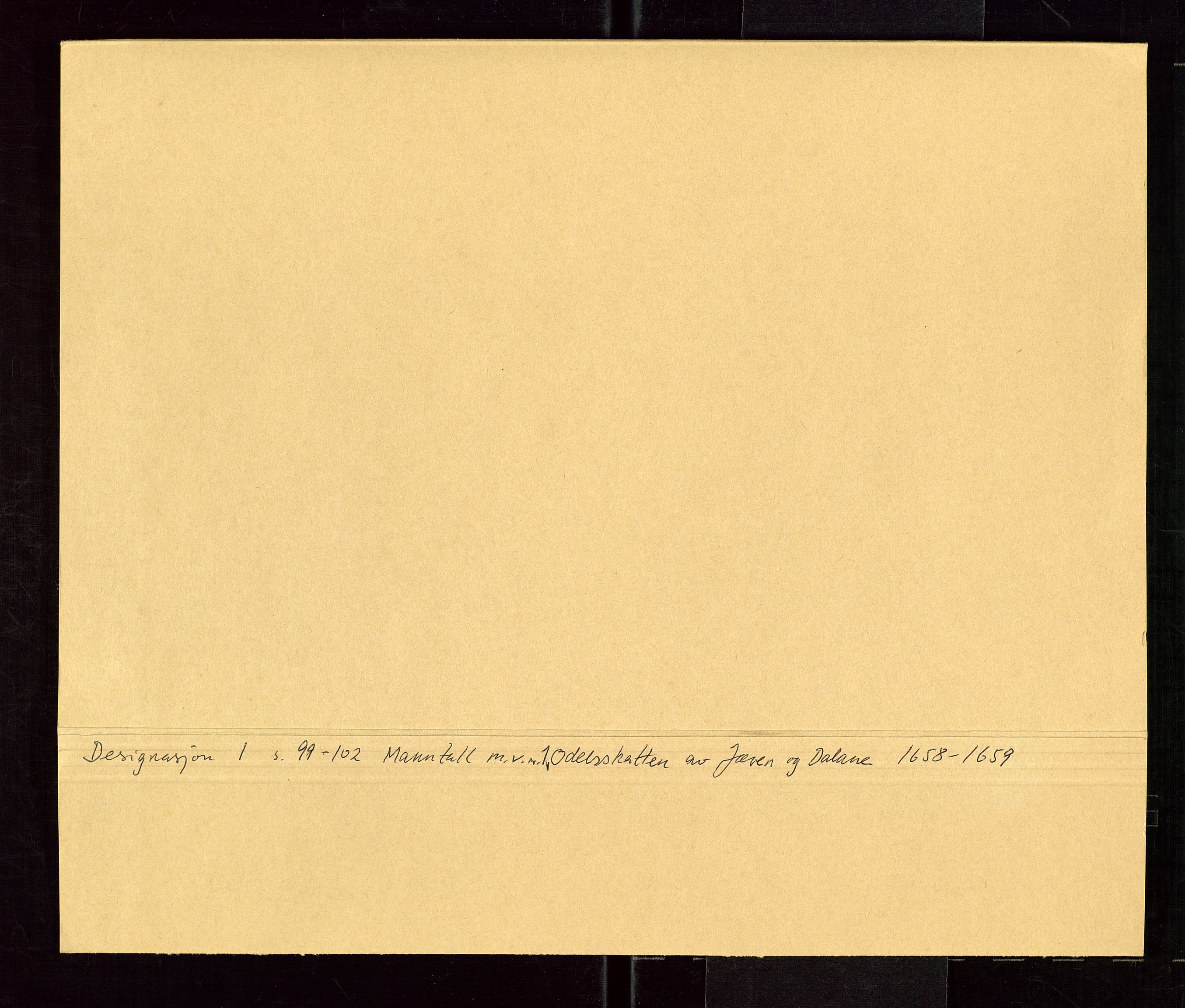 Stavanger len, AV/SAST-A-101870/Ob/L0027: Diverse, 1657-1660, s. 1
