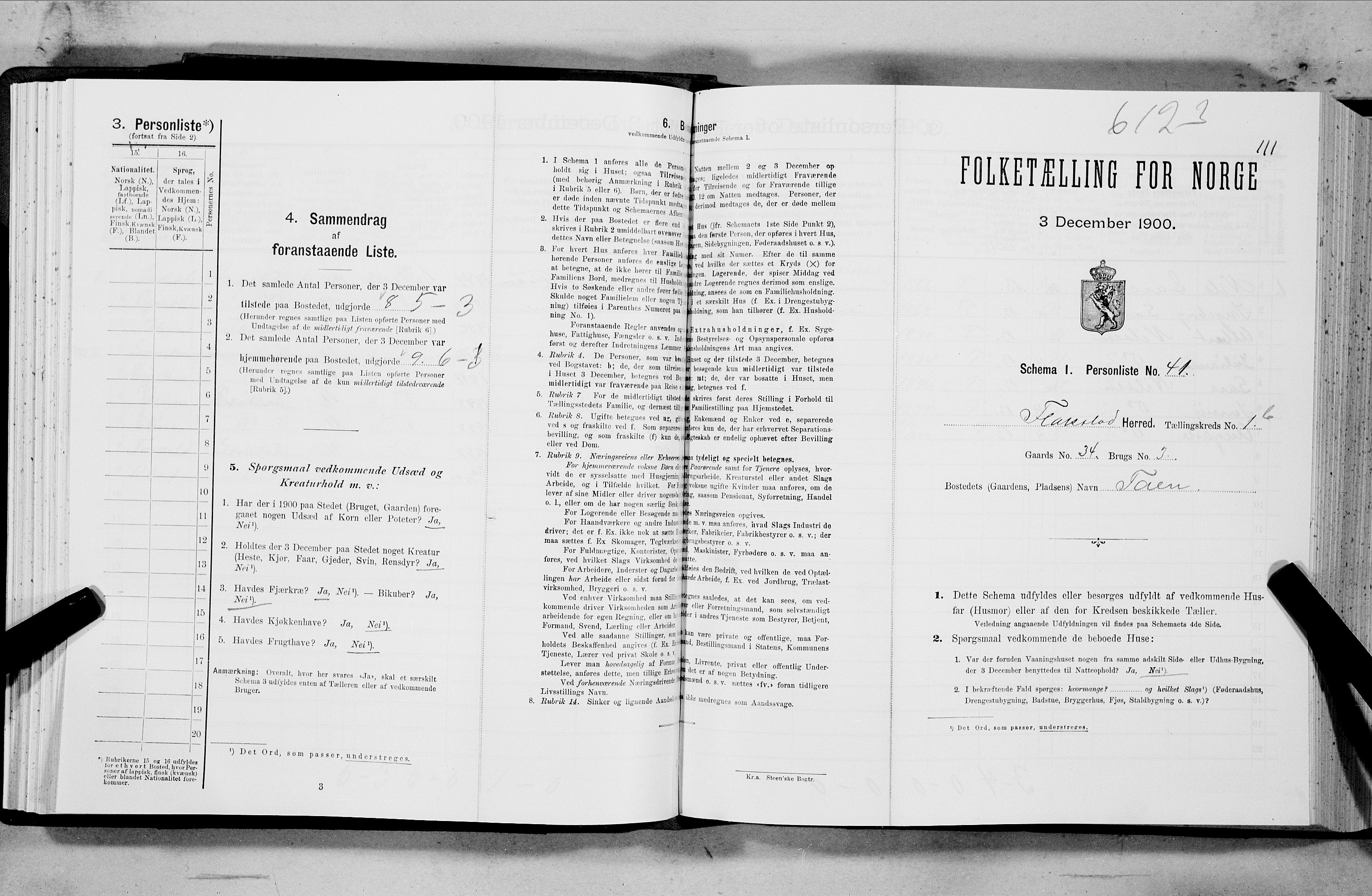 SAT, Folketelling 1900 for 1859 Flakstad herred, 1900, s. 130