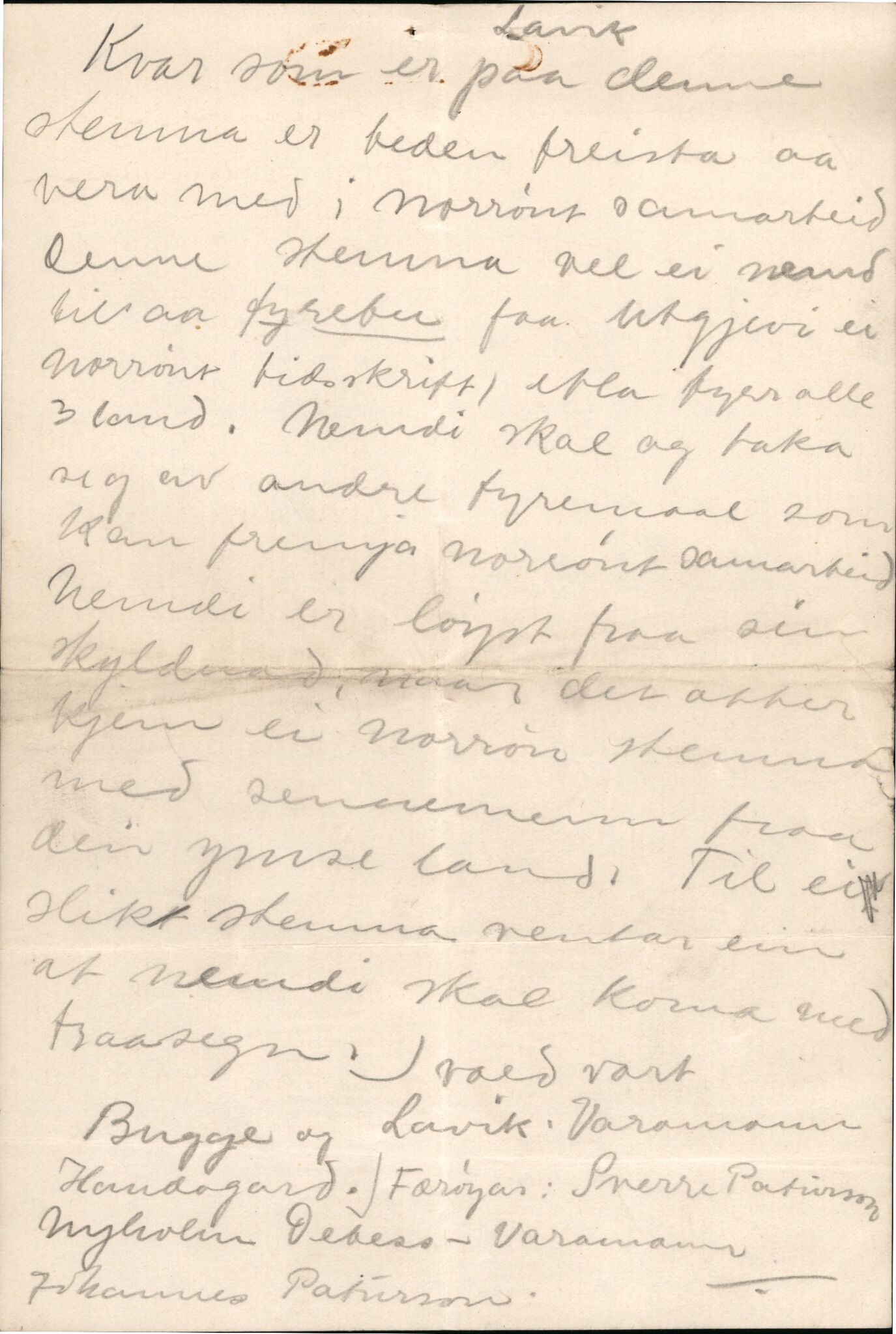 Samling etter Klara Semb, NSFF/KS/C/207: Mogleg manus til foredrag om Færøyturen i 1912, 1911, s. 7-33