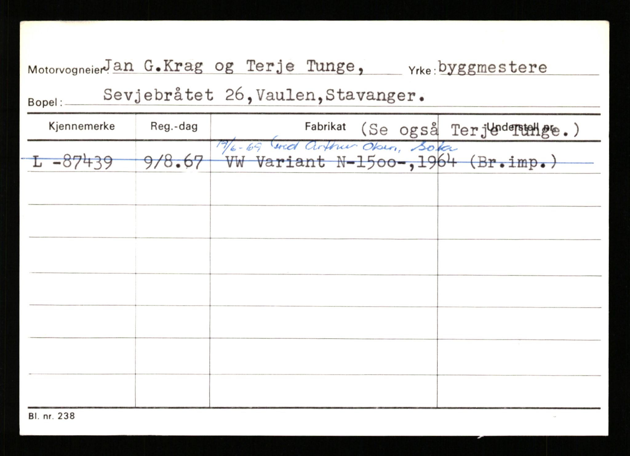 Stavanger trafikkstasjon, AV/SAST-A-101942/0/H/L0020: Kidøy - Kristensen, 1930-1971, s. 2849