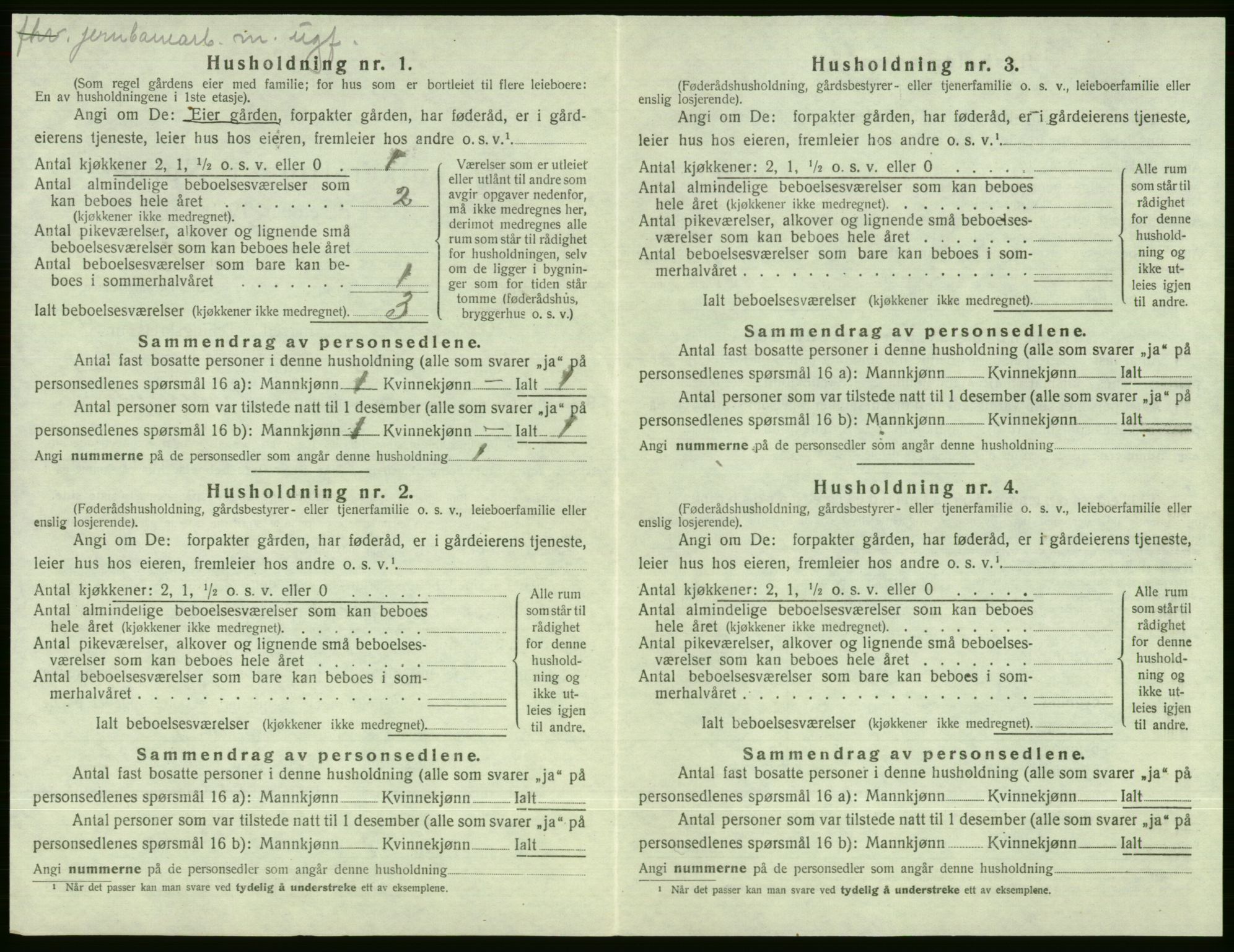 SAB, Folketelling 1920 for 1237 Evanger herred, 1920, s. 184