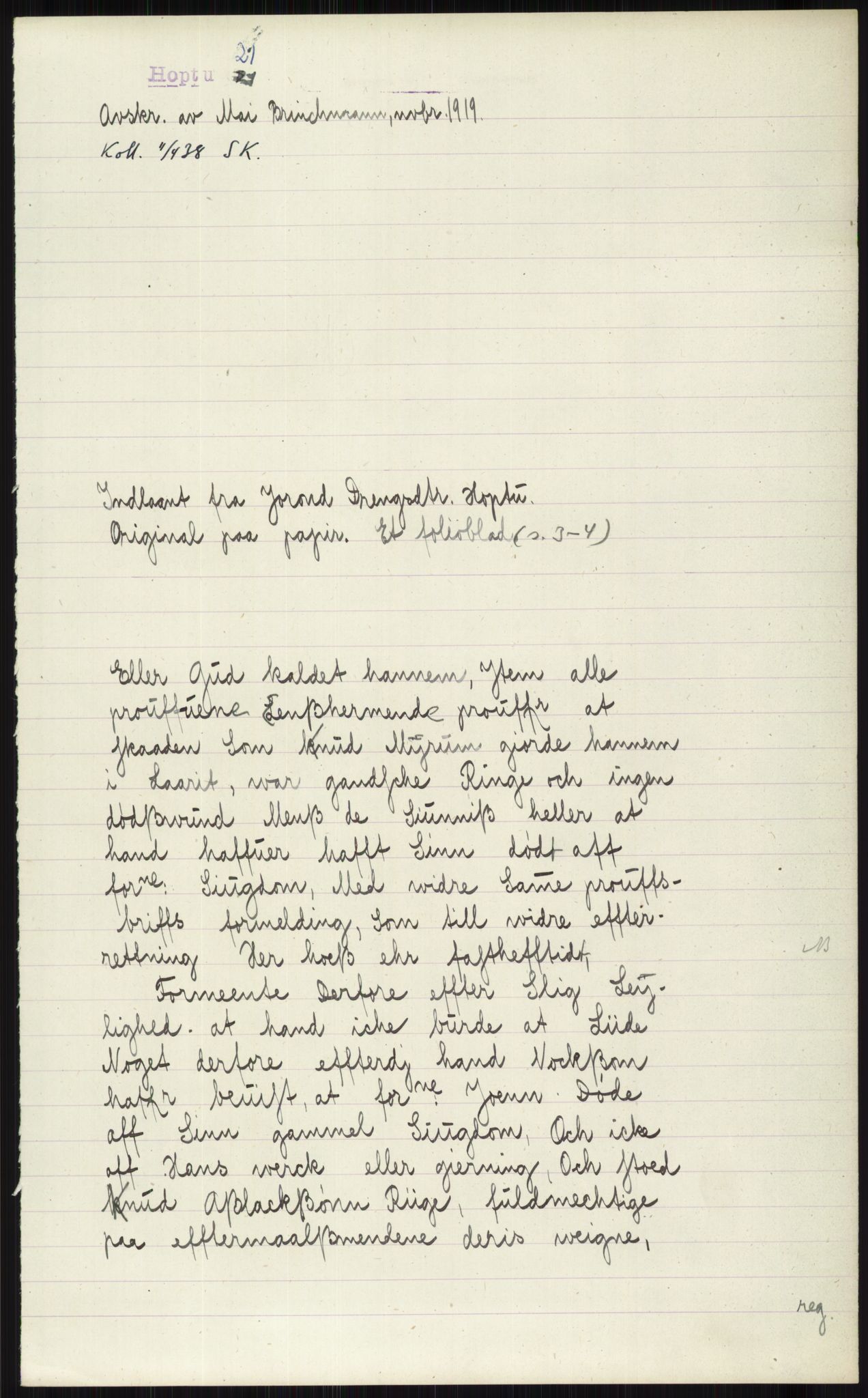 Samlinger til kildeutgivelse, Diplomavskriftsamlingen, AV/RA-EA-4053/H/Ha, s. 4018