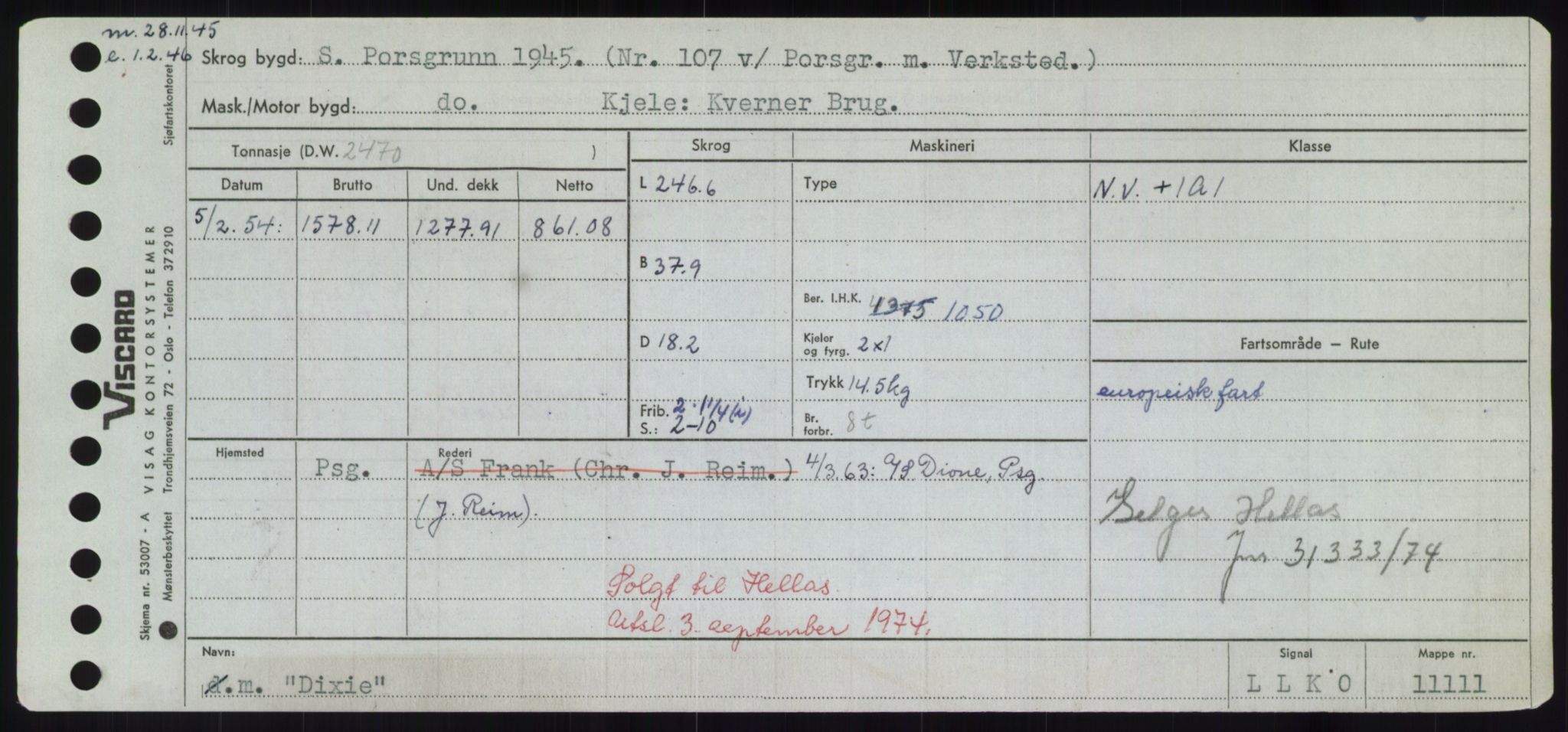 Sjøfartsdirektoratet med forløpere, Skipsmålingen, RA/S-1627/H/Hd/L0008: Fartøy, C-D, s. 529