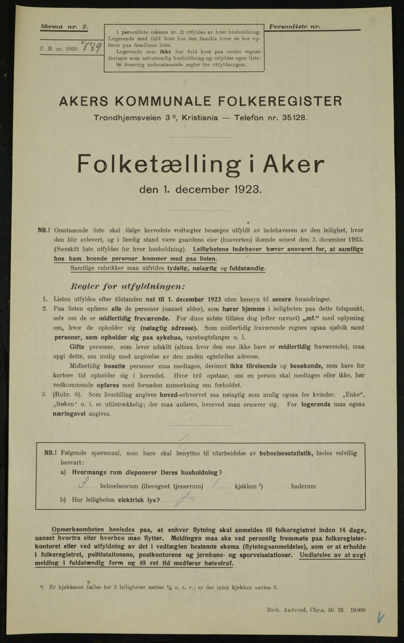 , Kommunal folketelling 1.12.1923 for Aker, 1923, s. 27744