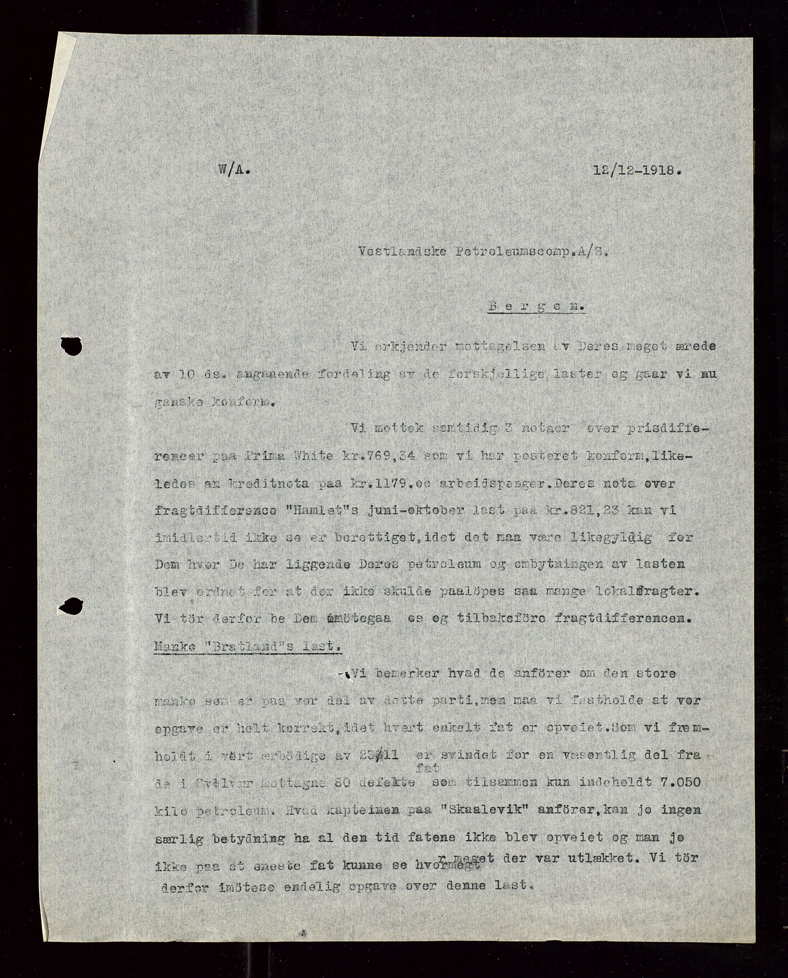 Pa 1521 - A/S Norske Shell, AV/SAST-A-101915/E/Ea/Eaa/L0006: Sjefskorrespondanse, 1918, s. 403