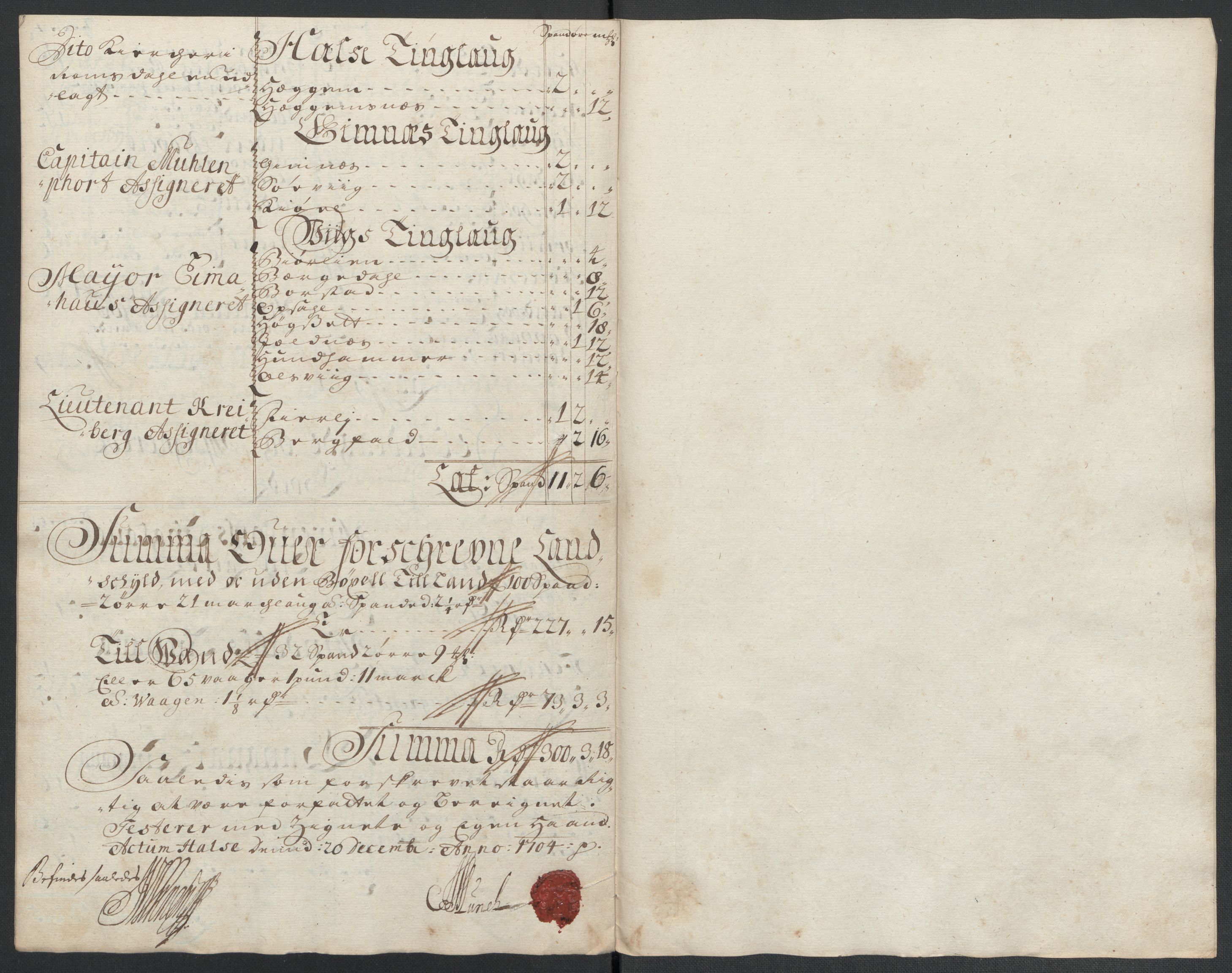 Rentekammeret inntil 1814, Reviderte regnskaper, Fogderegnskap, RA/EA-4092/R56/L3740: Fogderegnskap Nordmøre, 1703-1704, s. 284