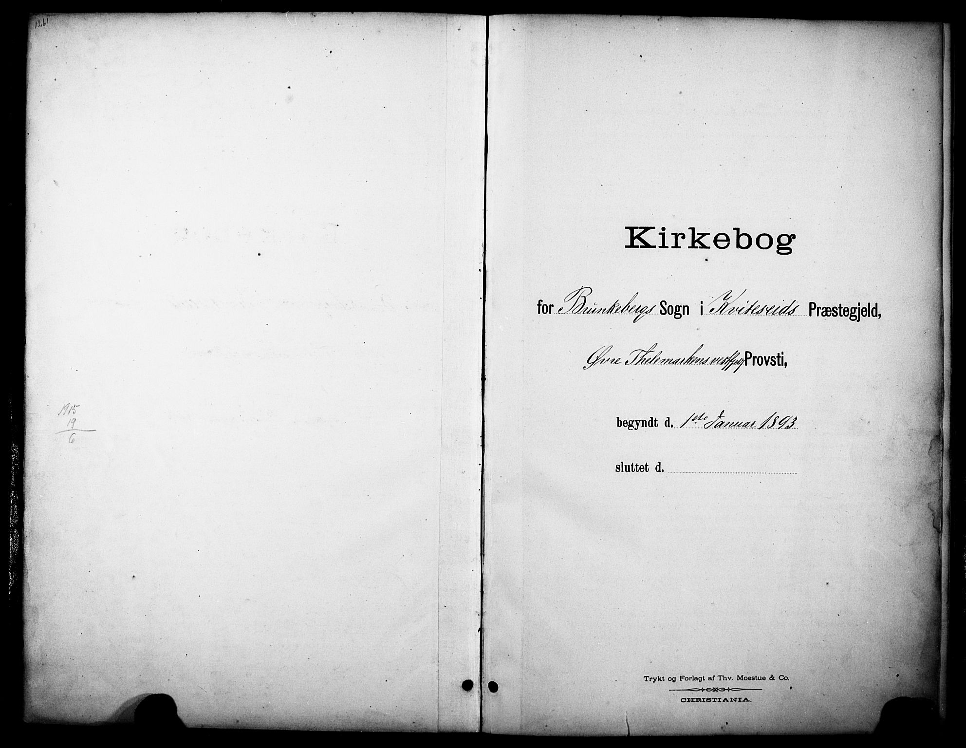 Kviteseid kirkebøker, SAKO/A-276/G/Gb/L0003: Klokkerbok nr. II 3, 1893-1933