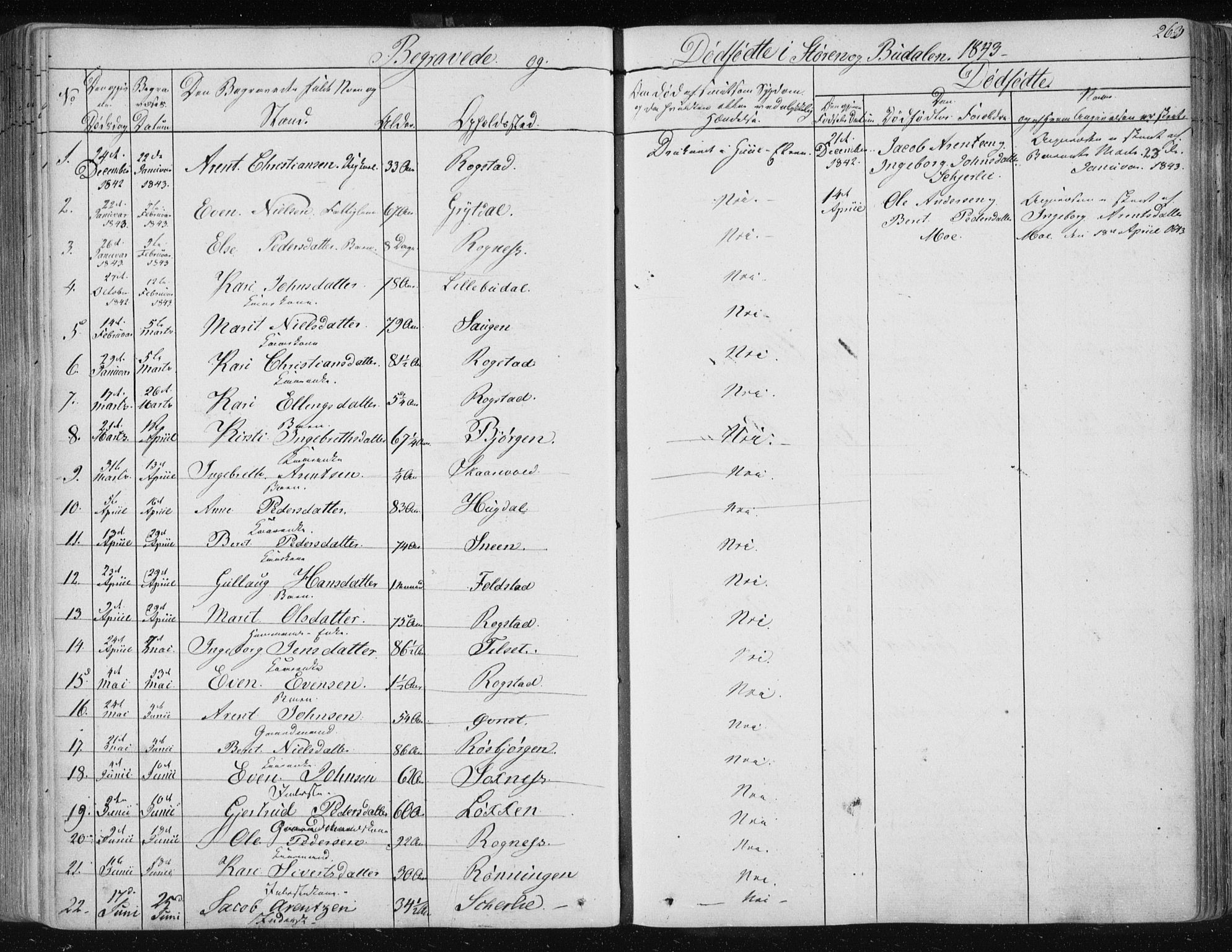 Ministerialprotokoller, klokkerbøker og fødselsregistre - Sør-Trøndelag, AV/SAT-A-1456/687/L0997: Ministerialbok nr. 687A05 /1, 1843-1848, s. 263