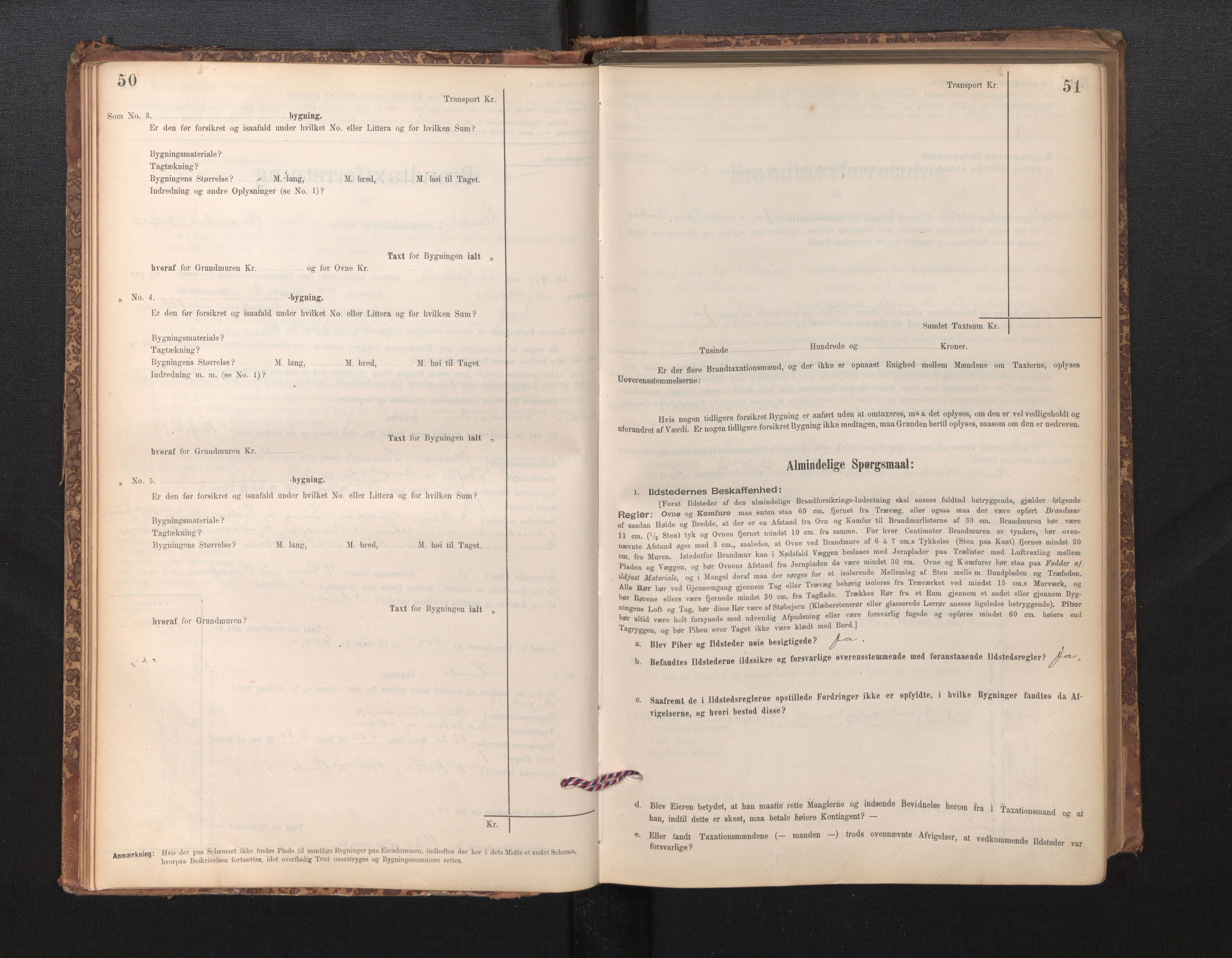 Lensmannen i Eid, SAB/A-27001/0012/L0007: Branntakstprotokoll, skjematakst, 1896-1929, s. 50-51