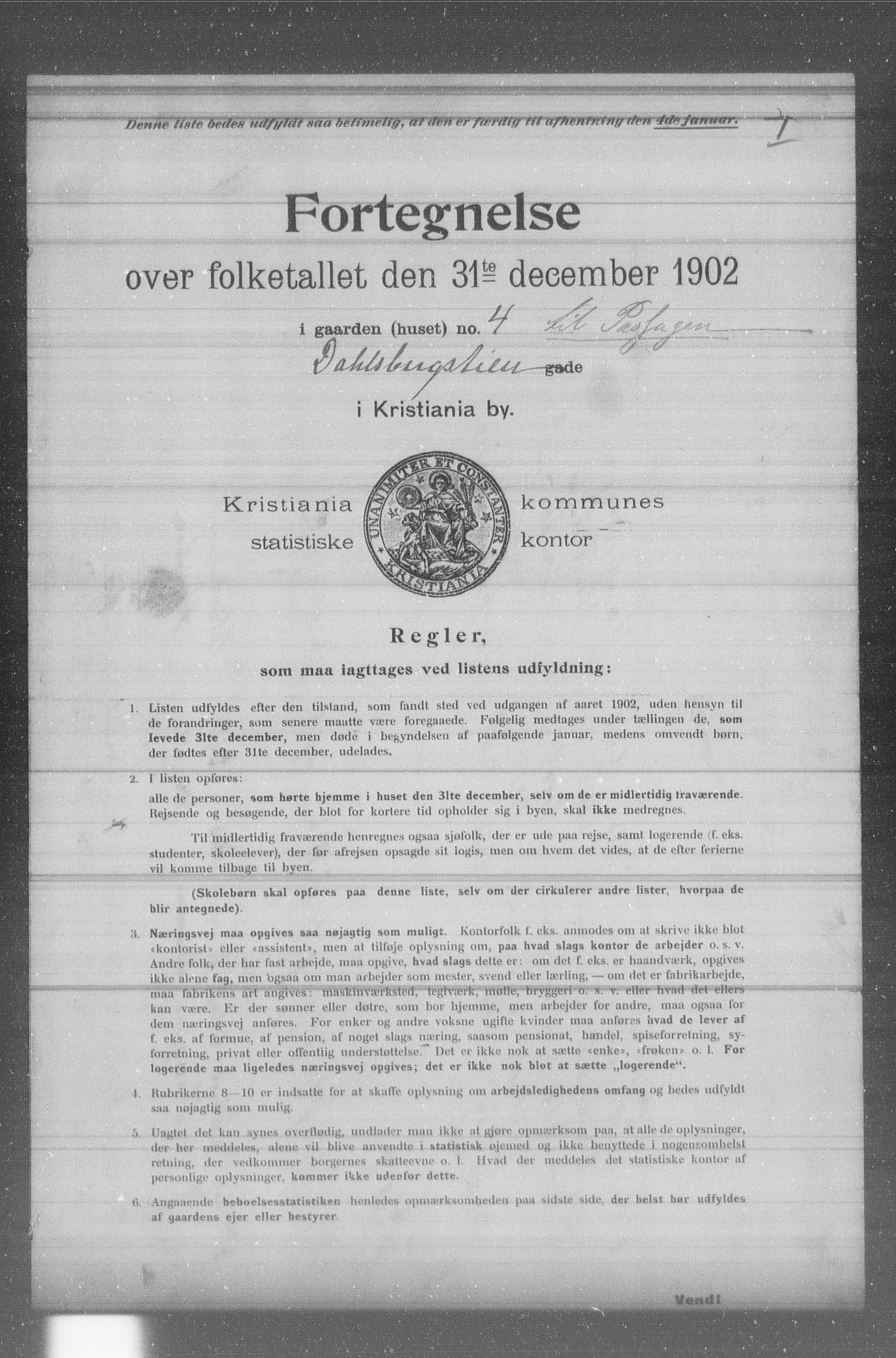 OBA, Kommunal folketelling 31.12.1902 for Kristiania kjøpstad, 1902, s. 2681