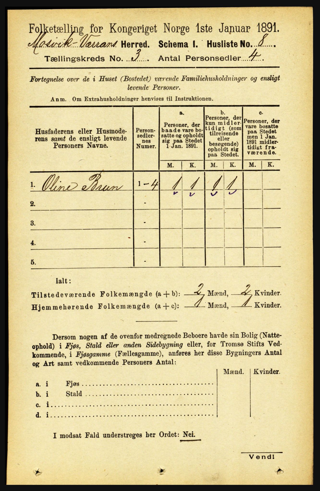 RA, Folketelling 1891 for 1723 Mosvik og Verran herred, 1891, s. 880