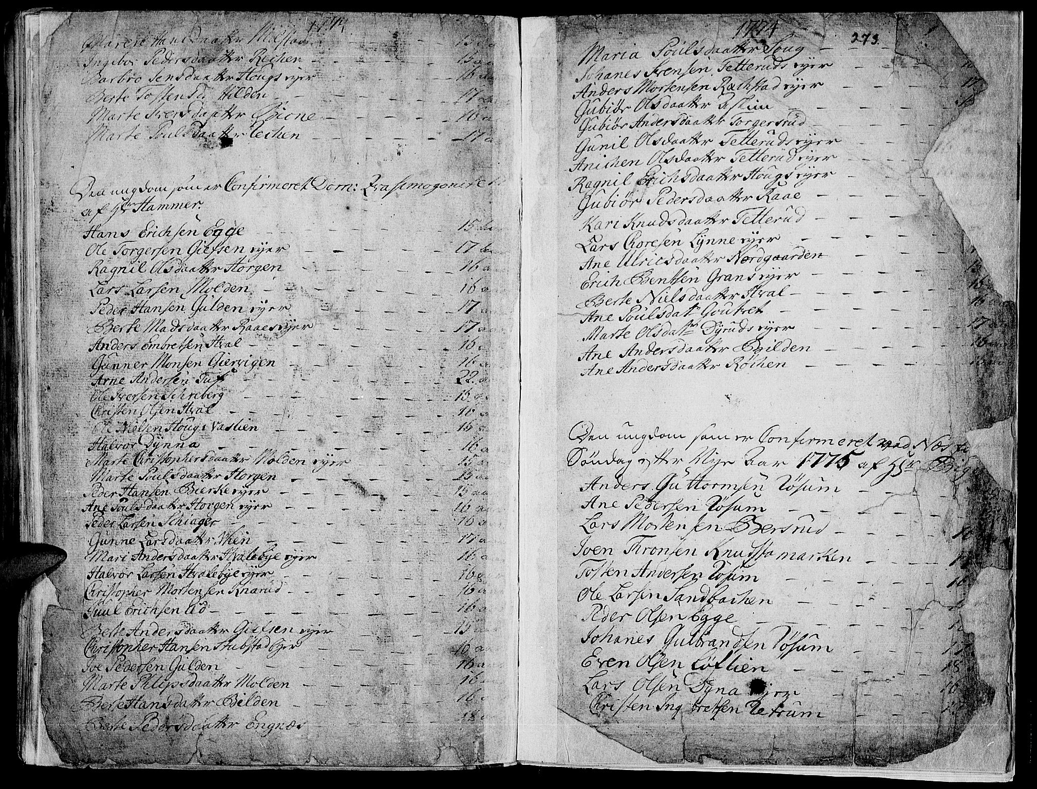 Gran prestekontor, AV/SAH-PREST-112/H/Ha/Haa/L0004: Ministerialbok nr. 4, 1759-1775, s. 273