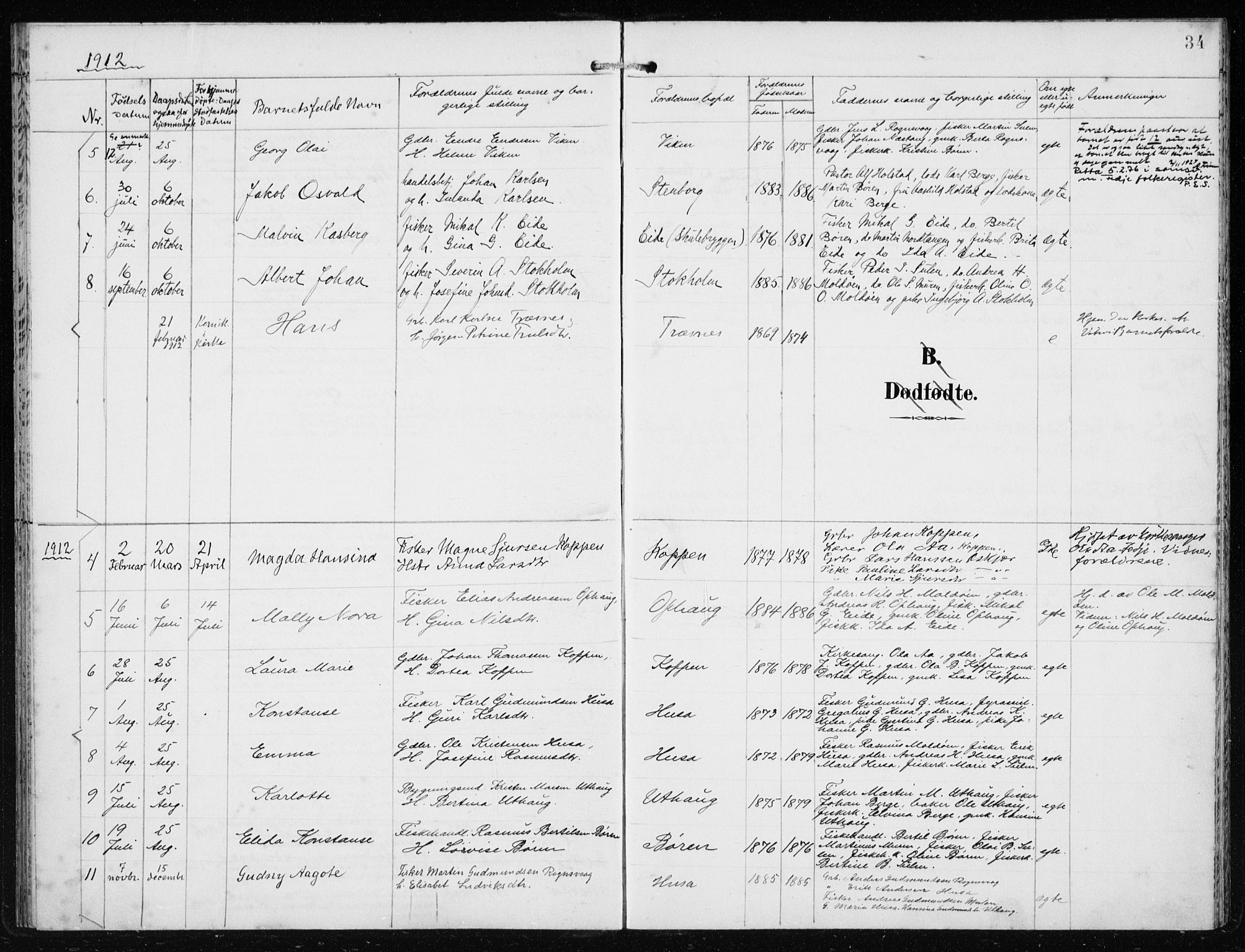 Lindås Sokneprestembete, AV/SAB-A-76701/H/Haa/Haad/L0002: Ministerialbok nr. D  2, 1897-1912, s. 34