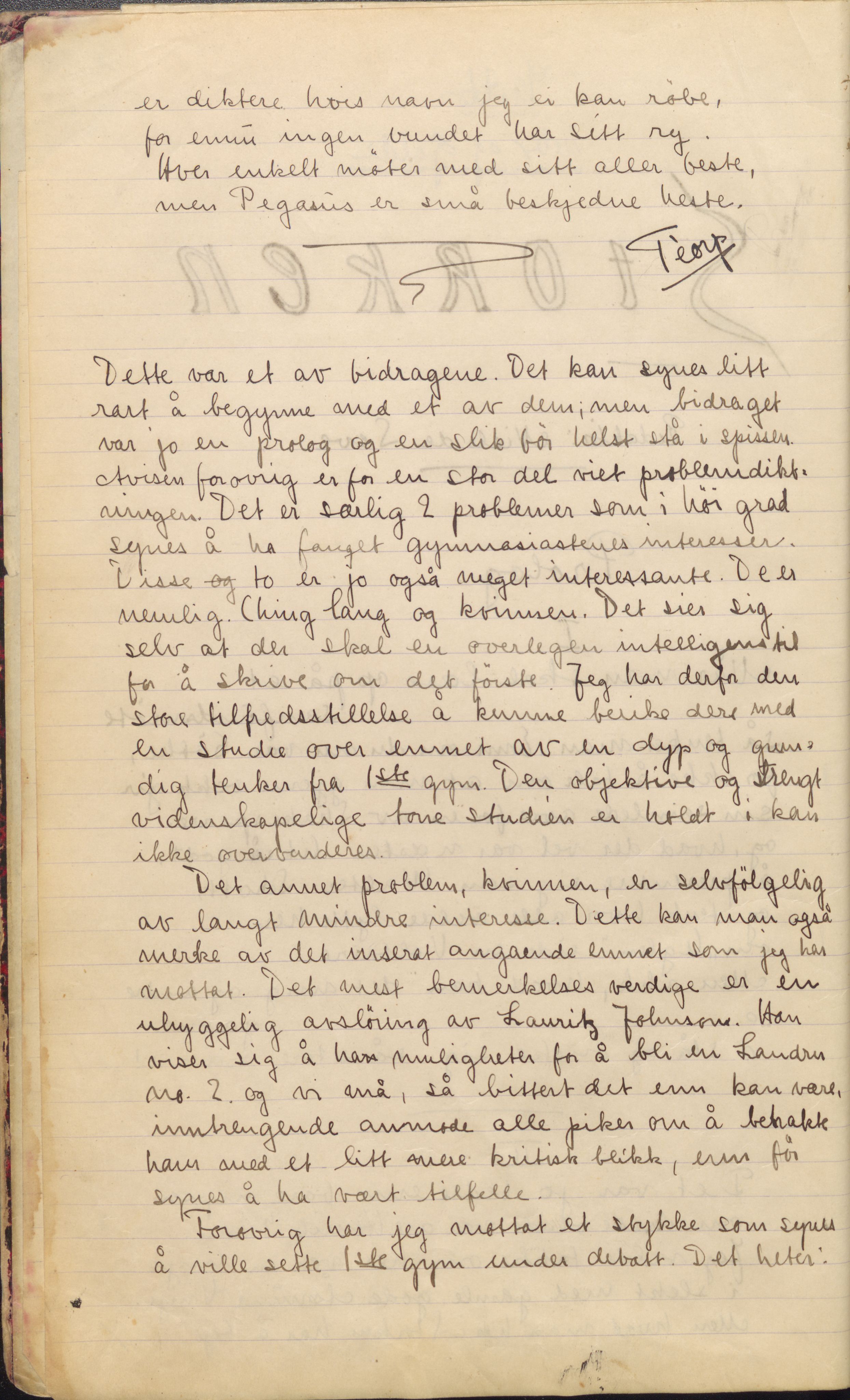 Pa 163 - Greveskogen videregående skole. Gymnassamfunnet Uglen, VEMU/A-1215/F/L0005: Storken, 1923-1925