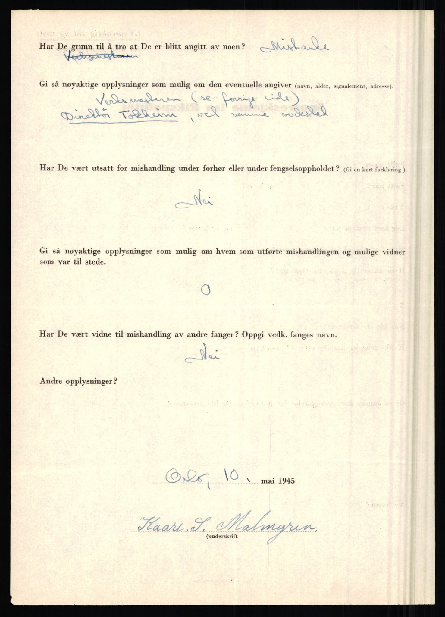 Rikspolitisjefen, AV/RA-S-1560/L/L0011: Lucassen, Oscar Fredrik - Moen, Olav, 1940-1945, s. 471