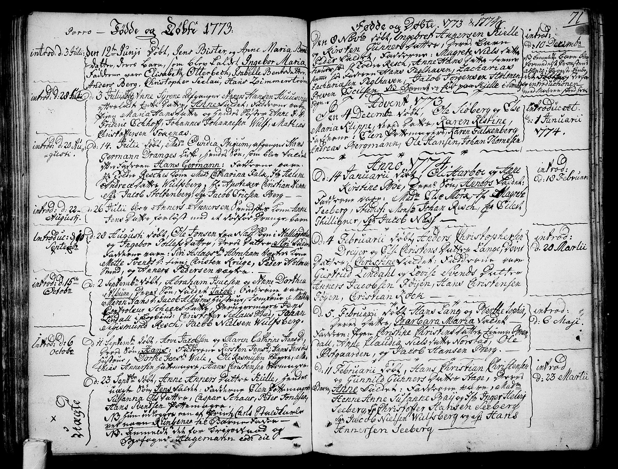 Tønsberg kirkebøker, SAKO/A-330/F/Fa/L0002: Ministerialbok nr. I 2, 1760-1796, s. 71