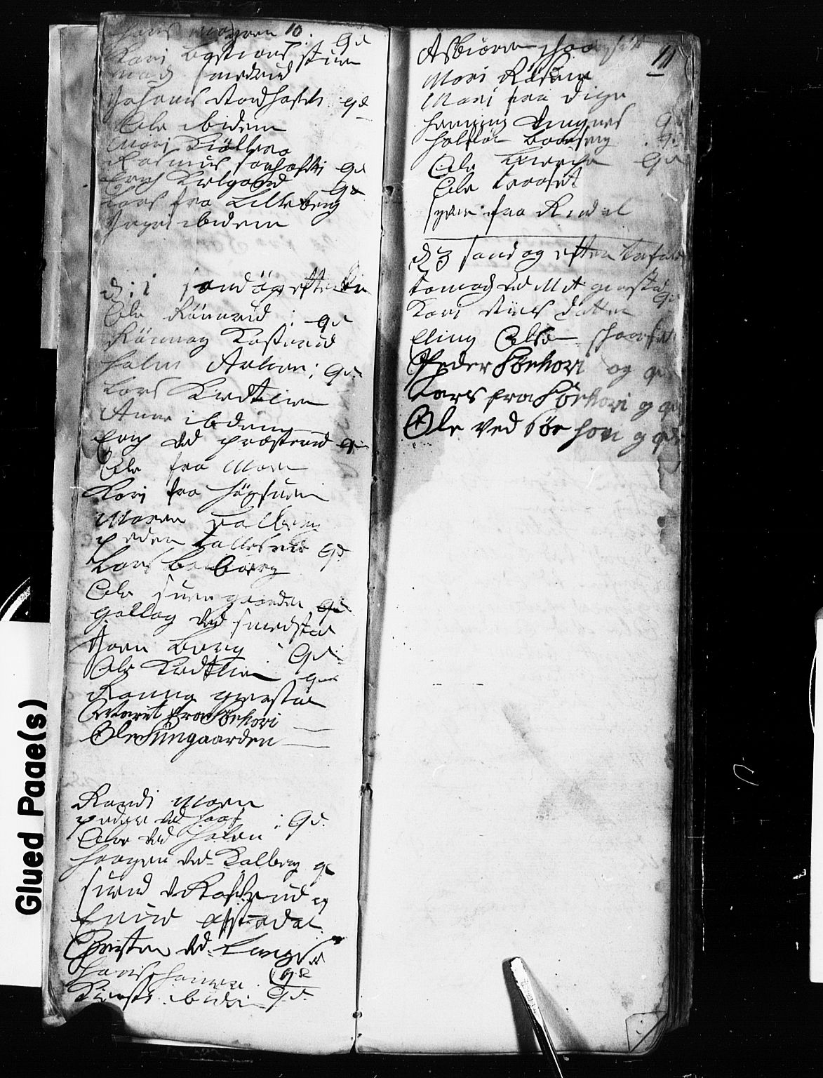 Fåberg prestekontor, SAH/PREST-086/H/Ha/Hab/L0002: Klokkerbok nr. 2, 1741-1756, s. 10-11
