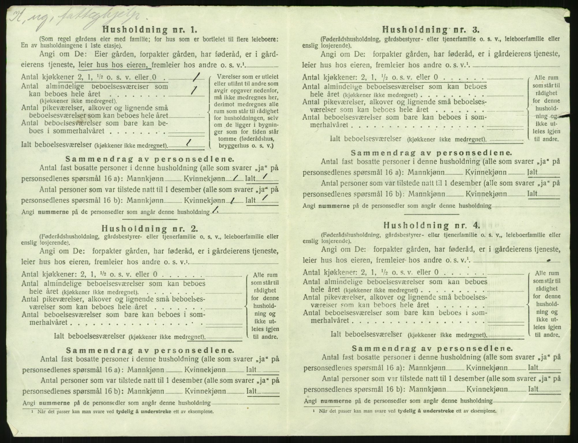 SAK, Folketelling 1920 for 0914 Holt herred, 1920, s. 1243