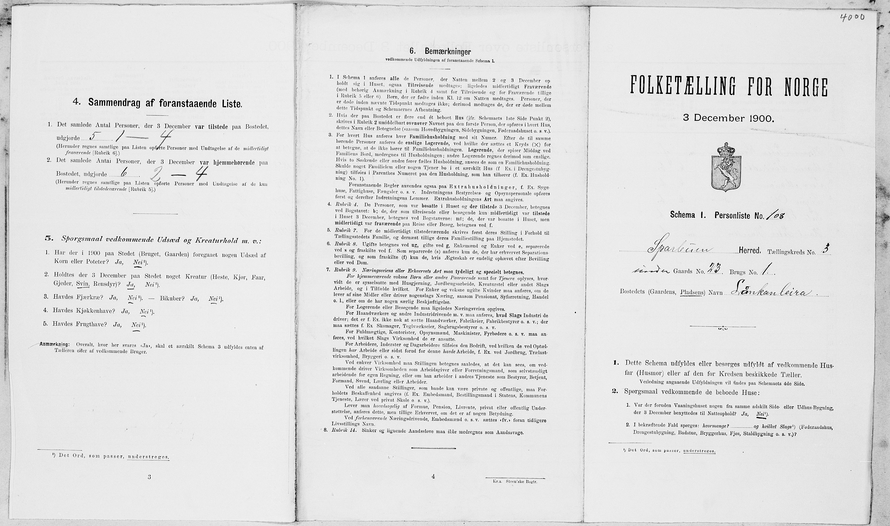 SAT, Folketelling 1900 for 1731 Sparbu herred, 1900, s. 469
