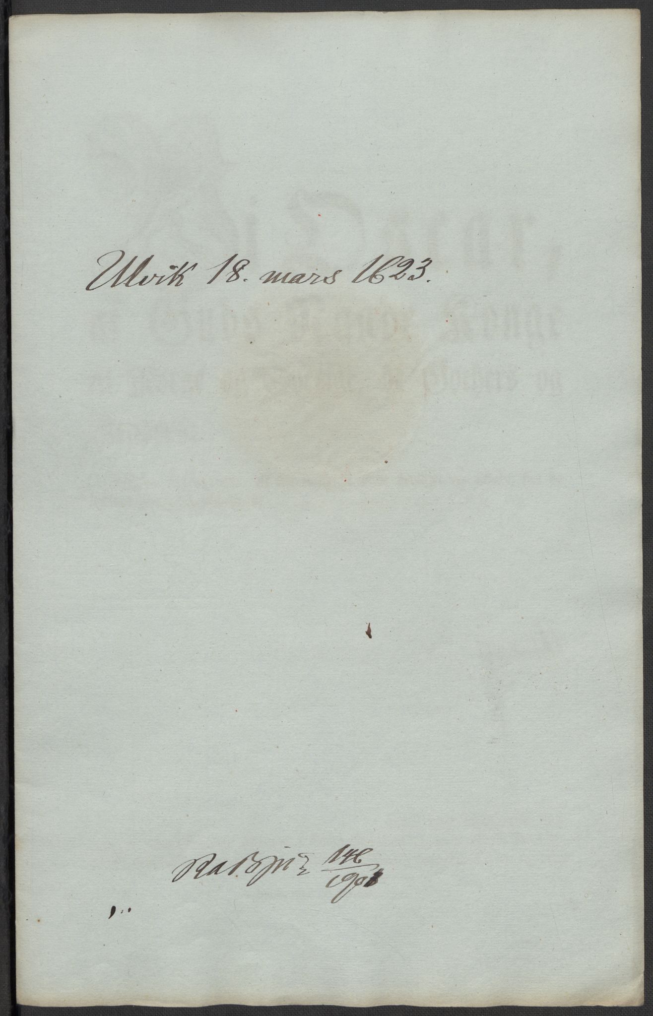 Riksarkivets diplomsamling, AV/RA-EA-5965/F15/L0037: Prestearkiv - Hordaland, 1577-1733, s. 18