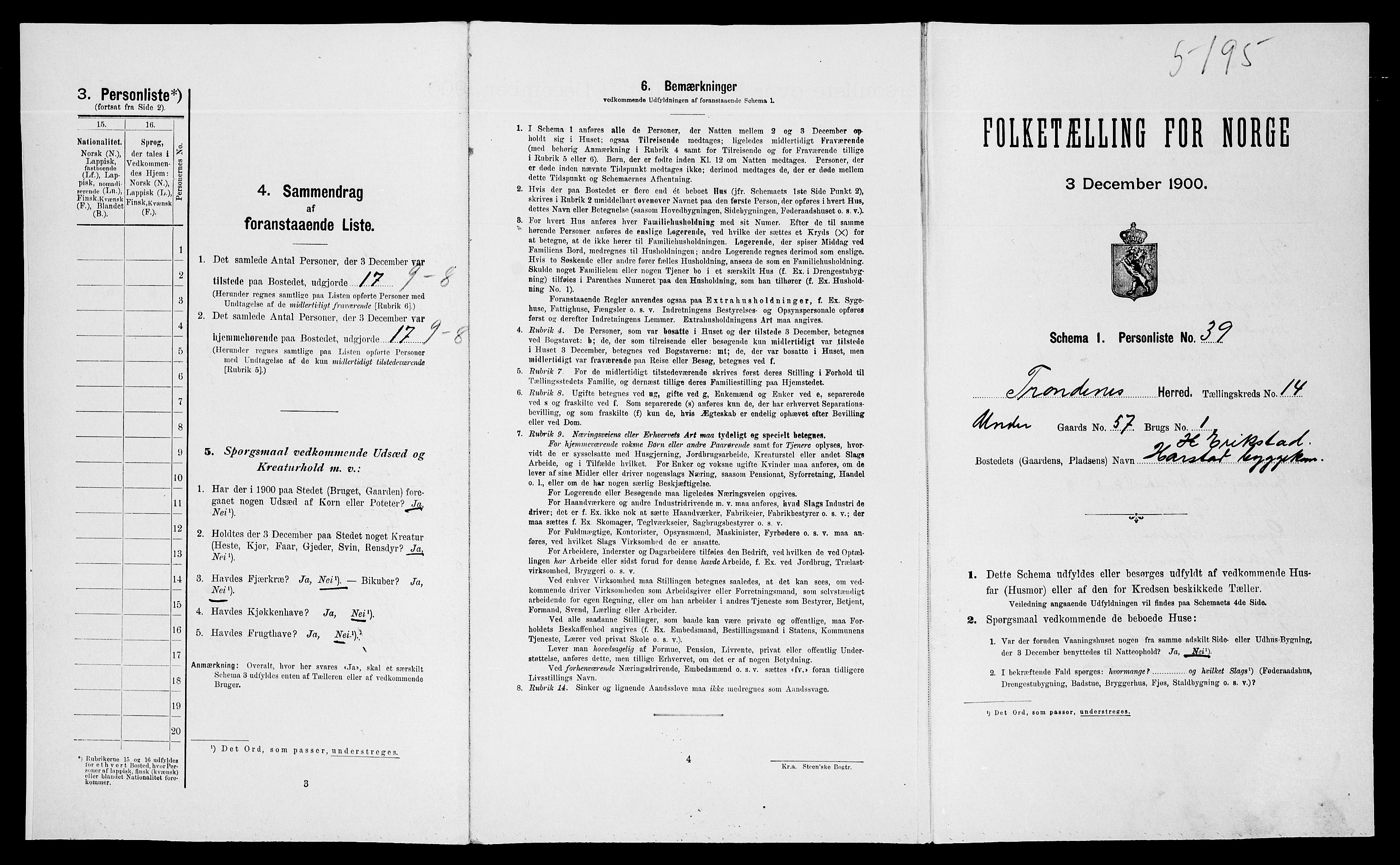 SATØ, Folketelling 1900 for 1914 Trondenes herred, 1900, s. 1532