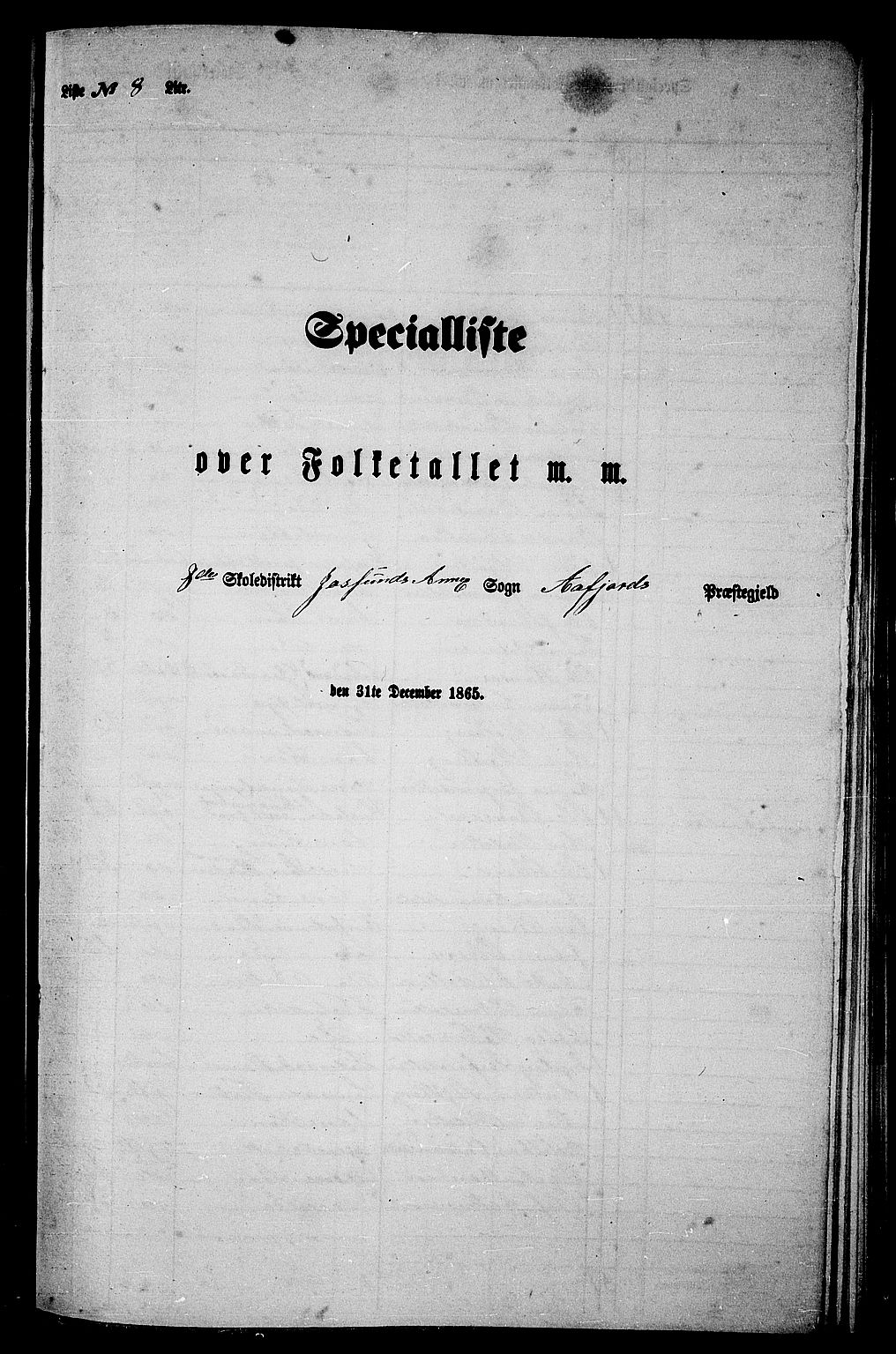 RA, Folketelling 1865 for 1630P Aafjorden prestegjeld, 1865, s. 94