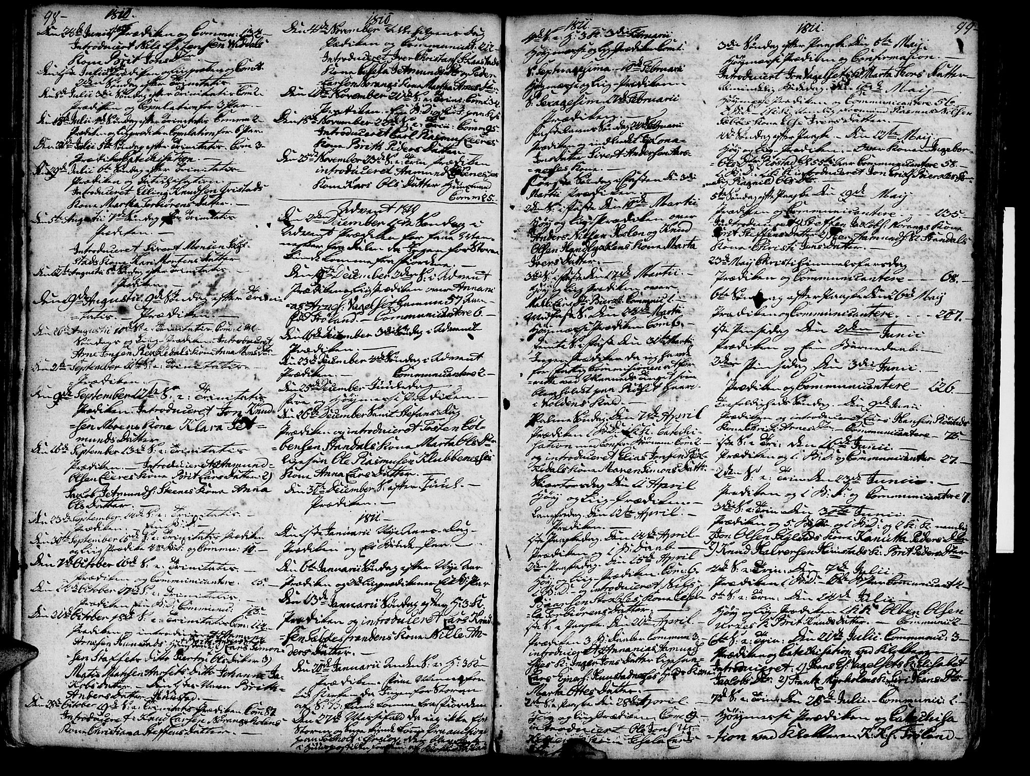 Ministerialprotokoller, klokkerbøker og fødselsregistre - Møre og Romsdal, AV/SAT-A-1454/515/L0206: Ministerialbok nr. 515A02, 1765-1818, s. 98-99