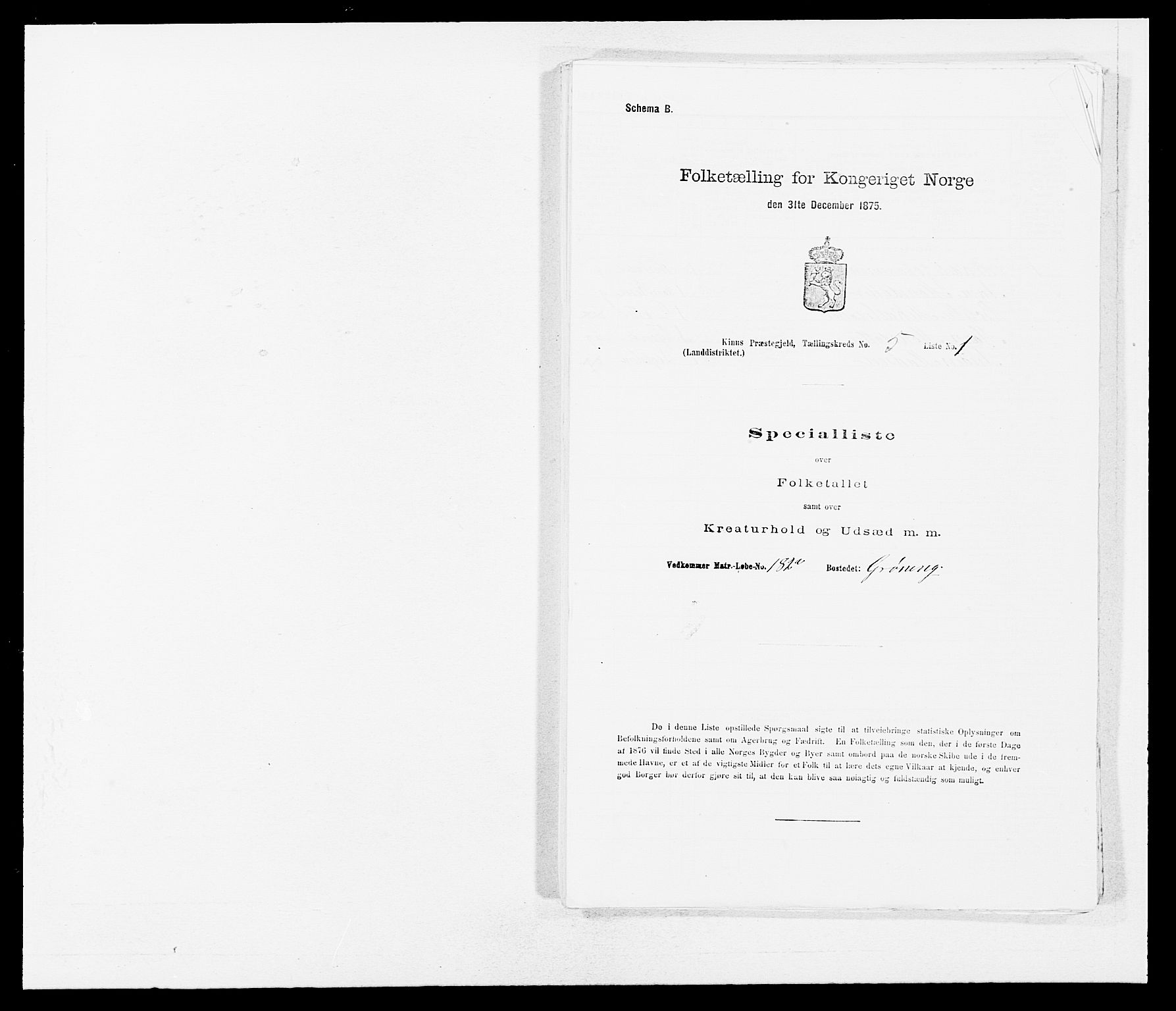 SAB, Folketelling 1875 for 1437L Kinn prestegjeld, Kinn sokn og Svanøy sokn, 1875, s. 514