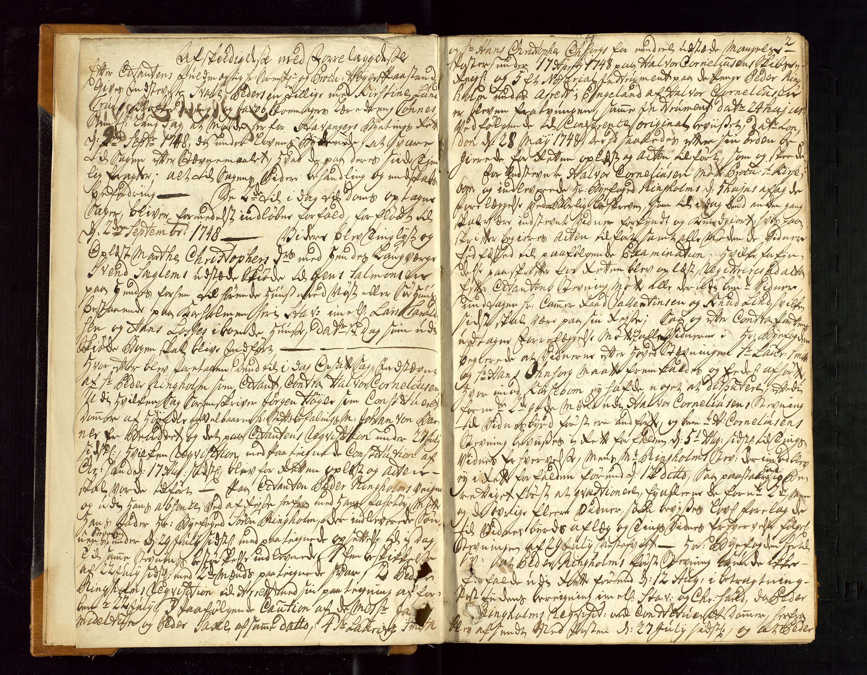 Stavanger byfogd, AV/SAST-A-101408/001/3/30/30BA/L0042: Bytingprotkoll, 1748-1756, s. 1b-2a