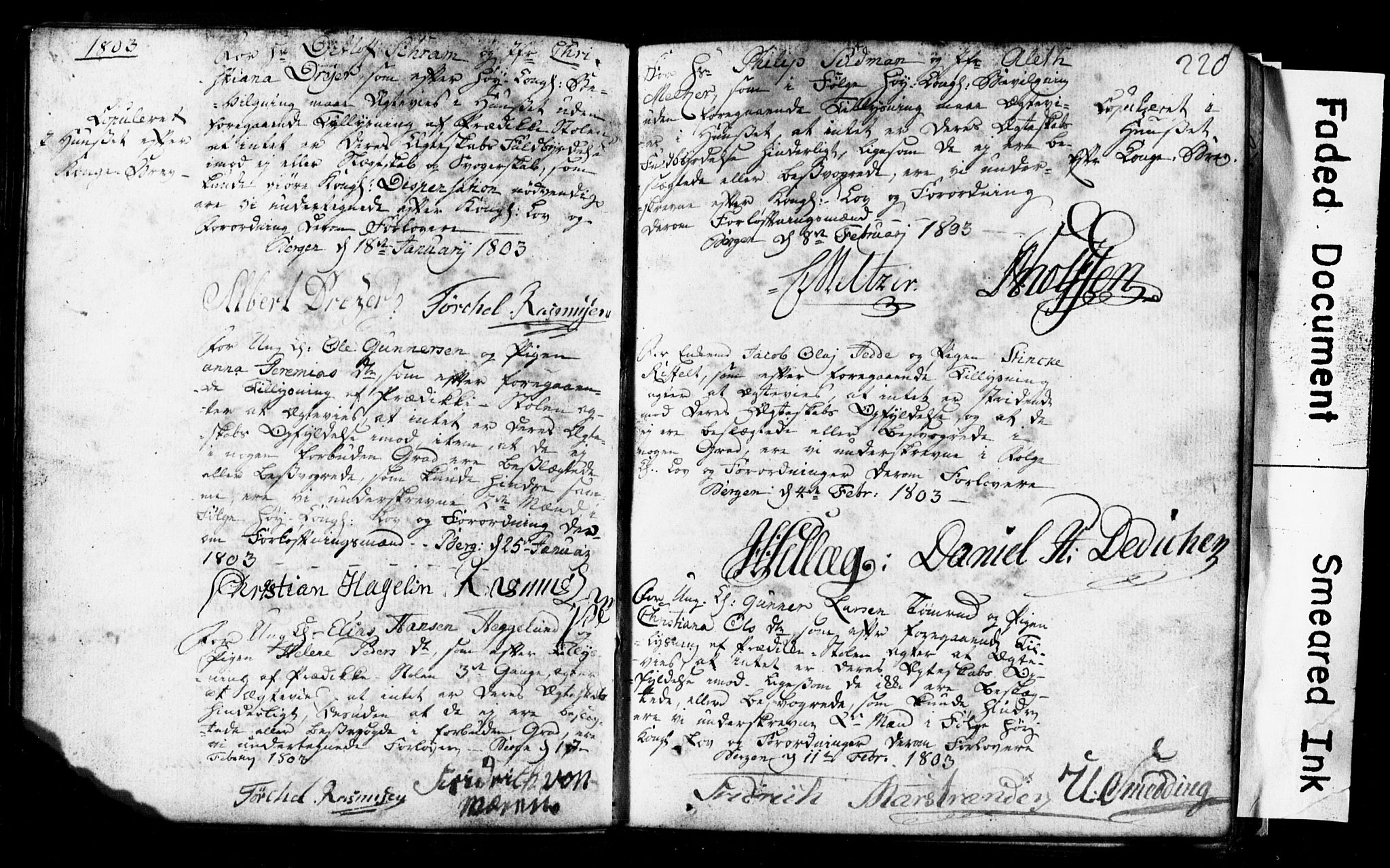 Korskirken sokneprestembete, SAB/A-76101: Forlovererklæringer nr. II.5.1, 1776-1816, s. 220